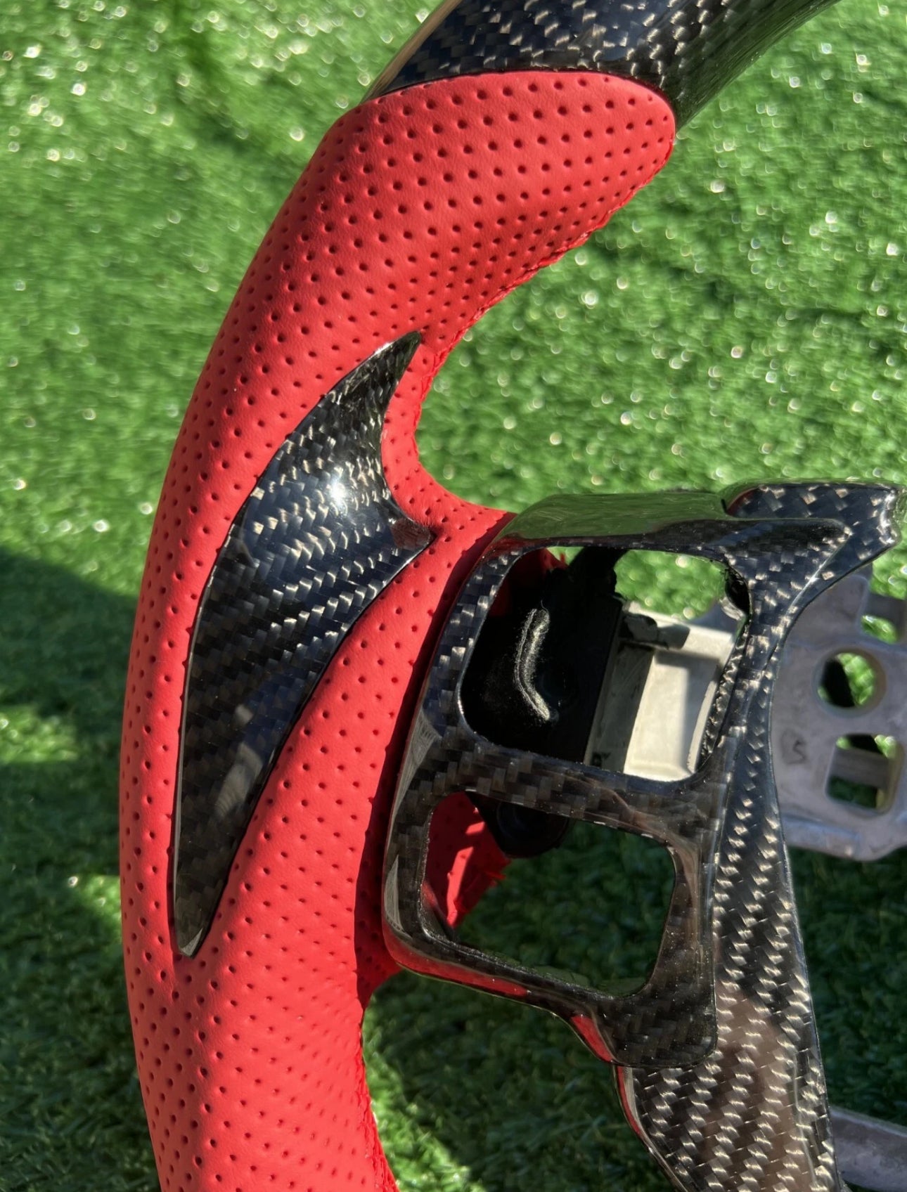 Lexus 2014+ Carbon Fiber Steering Wheel Red