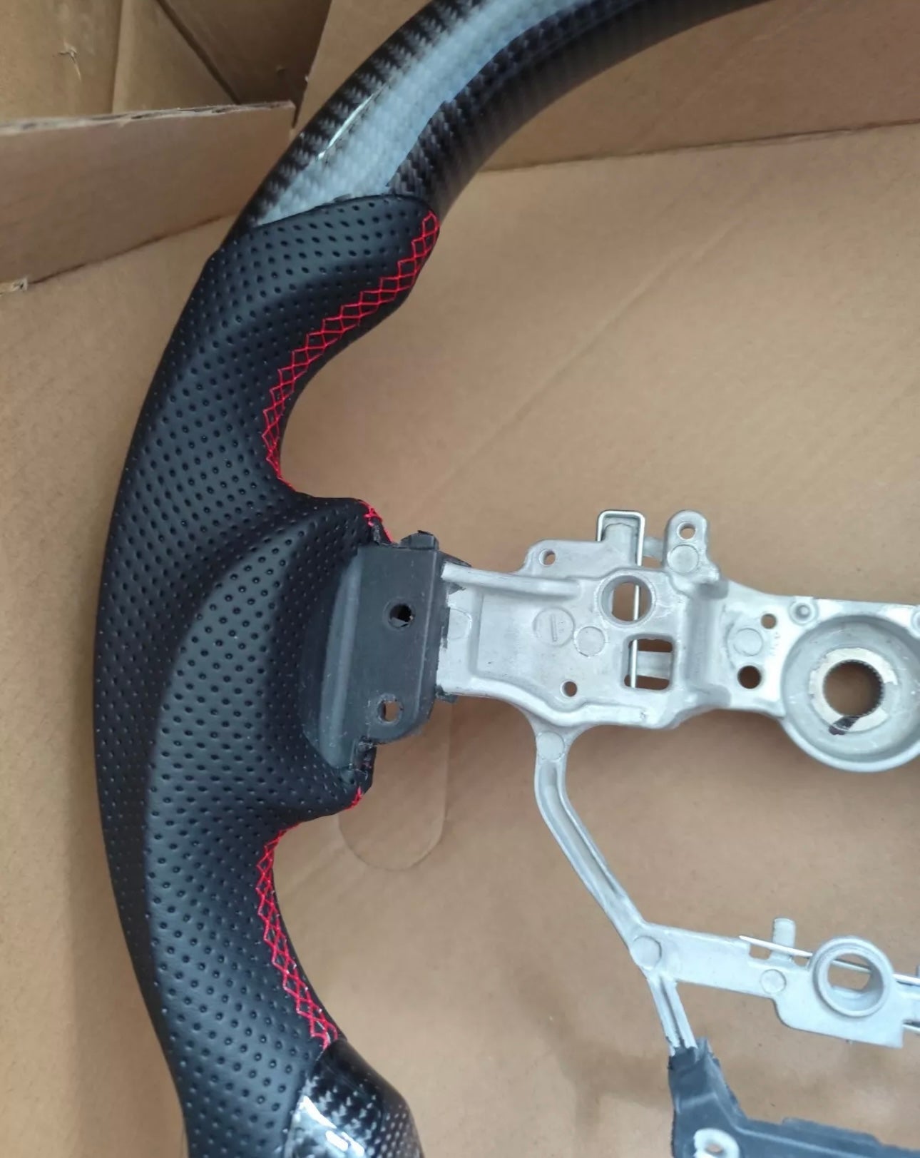 Lexus 2014+ Carbon Fiber Steering Wheel Red