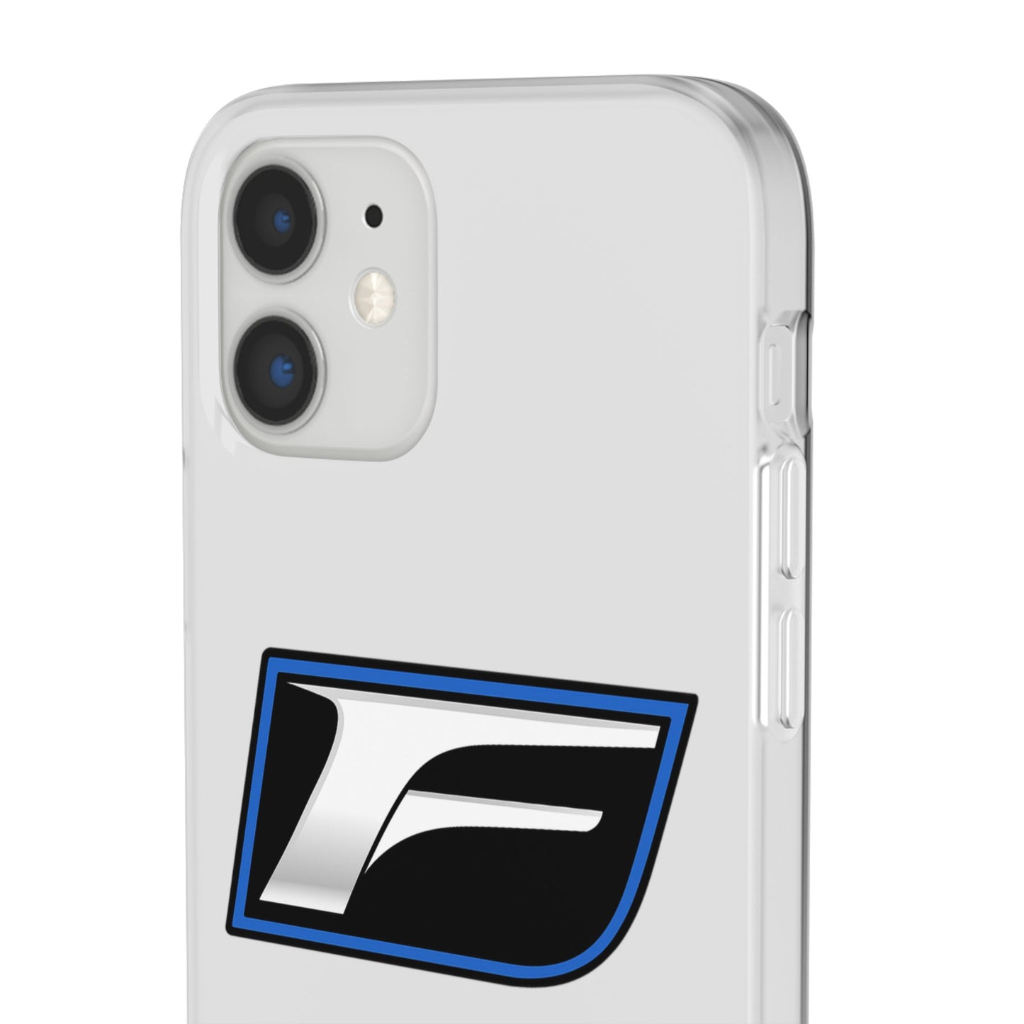 Flexi Phone Case — Sleek Black & Blue 'F' Logo Protective Cover