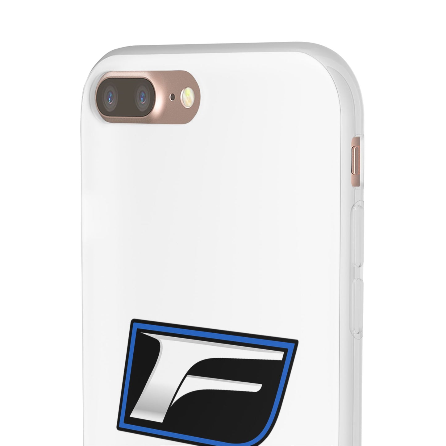 Flexi Phone Case — Sleek Black & Blue 'F' Logo Protective Cover