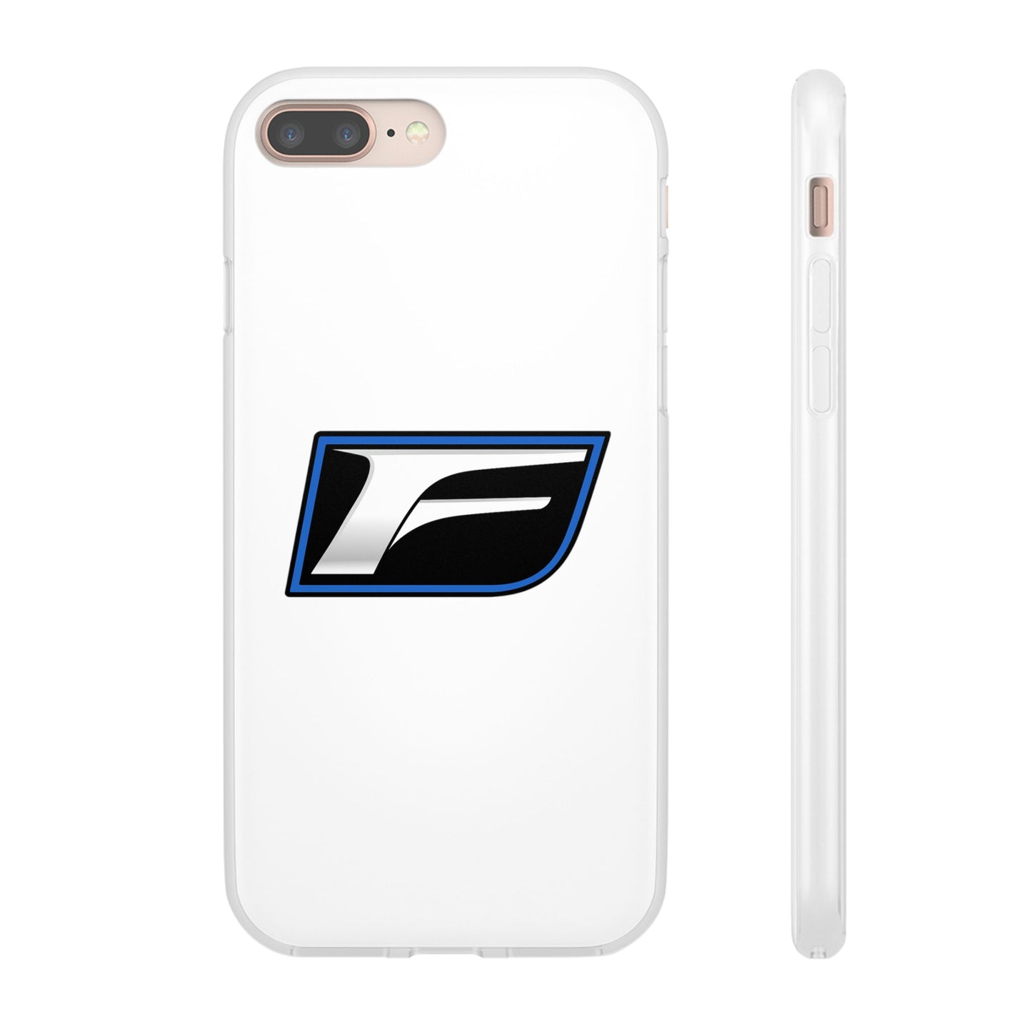 Flexi Phone Case — Sleek Black & Blue 'F' Logo Protective Cover