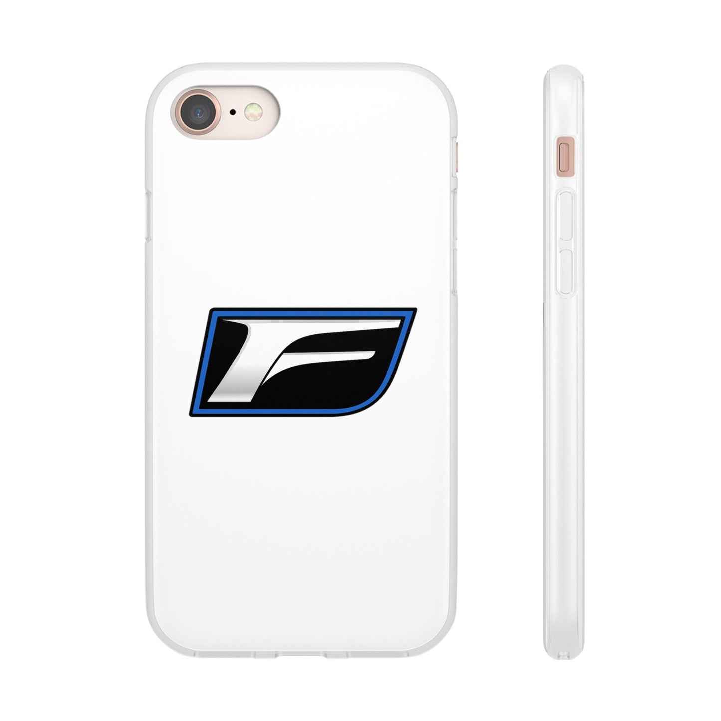 Flexi Phone Case — Sleek Black & Blue 'F' Logo Protective Cover