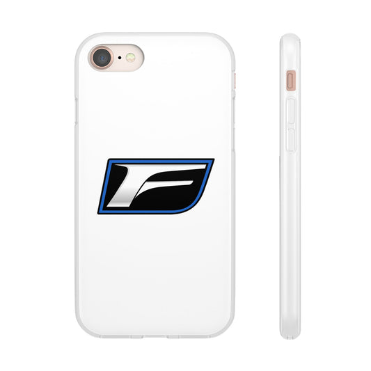 Flexi Phone Case — Sleek Black & Blue 'F' Logo Protective Cover
