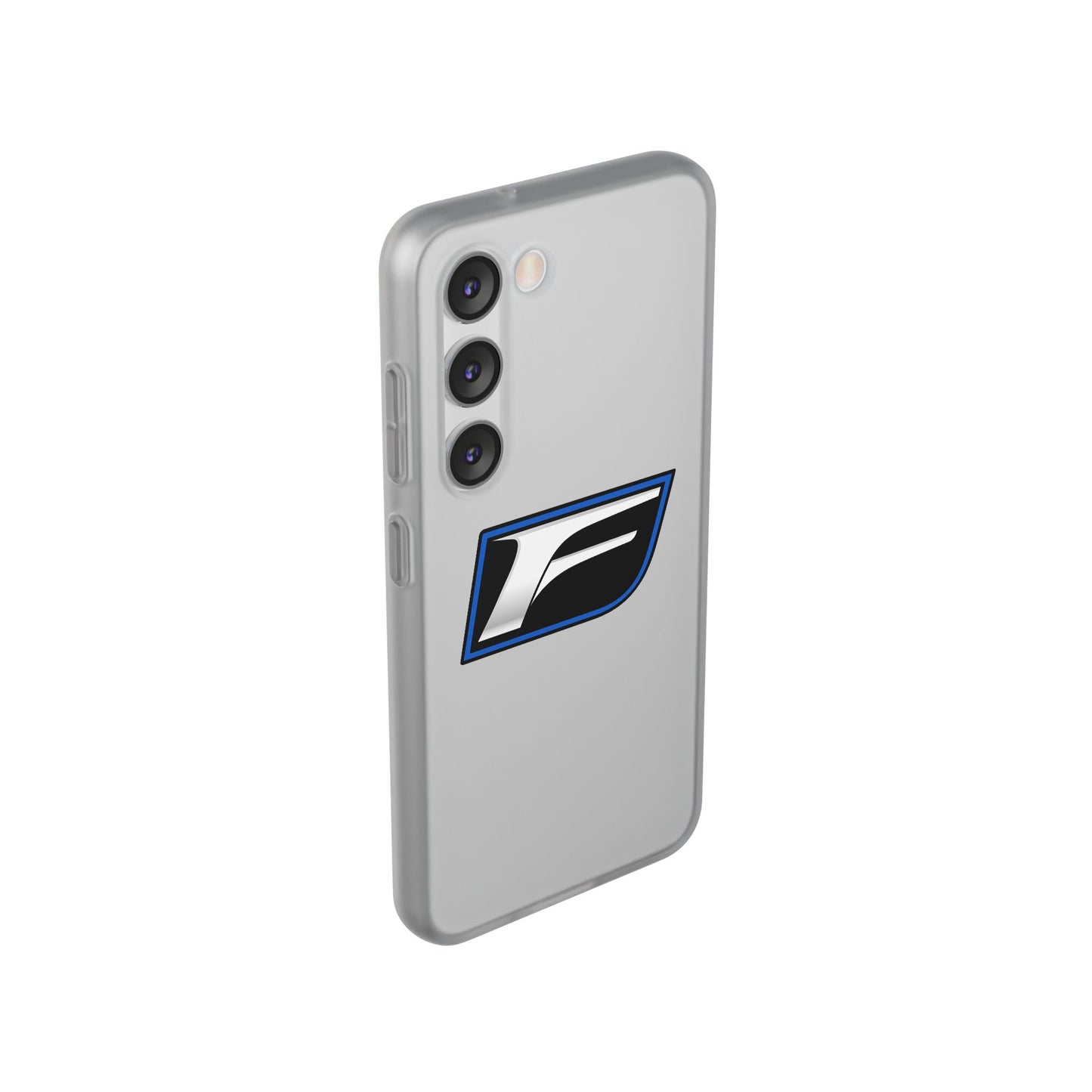 Flexi Phone Case — Sleek Black & Blue 'F' Logo Protective Cover