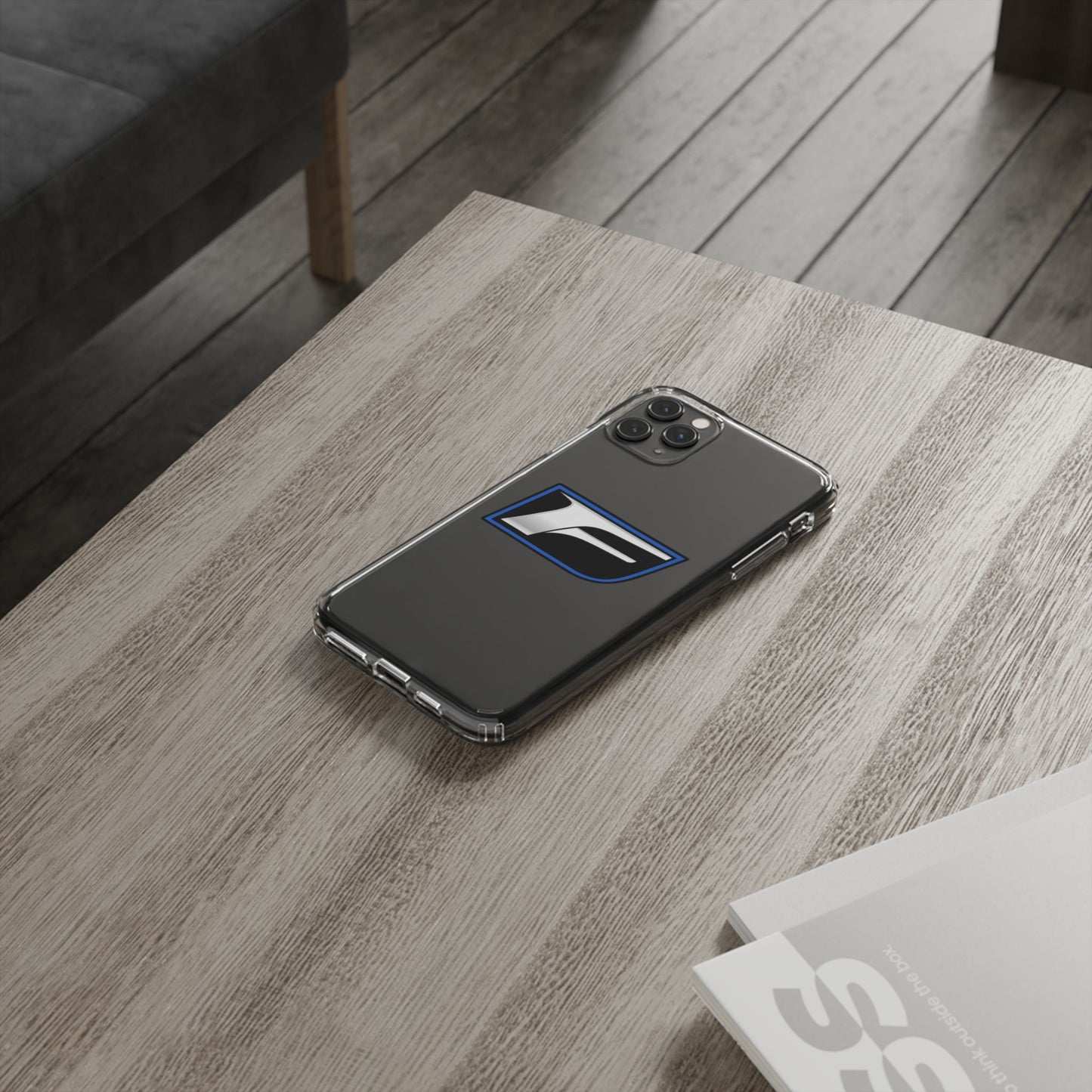 Clear Impact-Resistant Phone Case — Blue Shield Logo