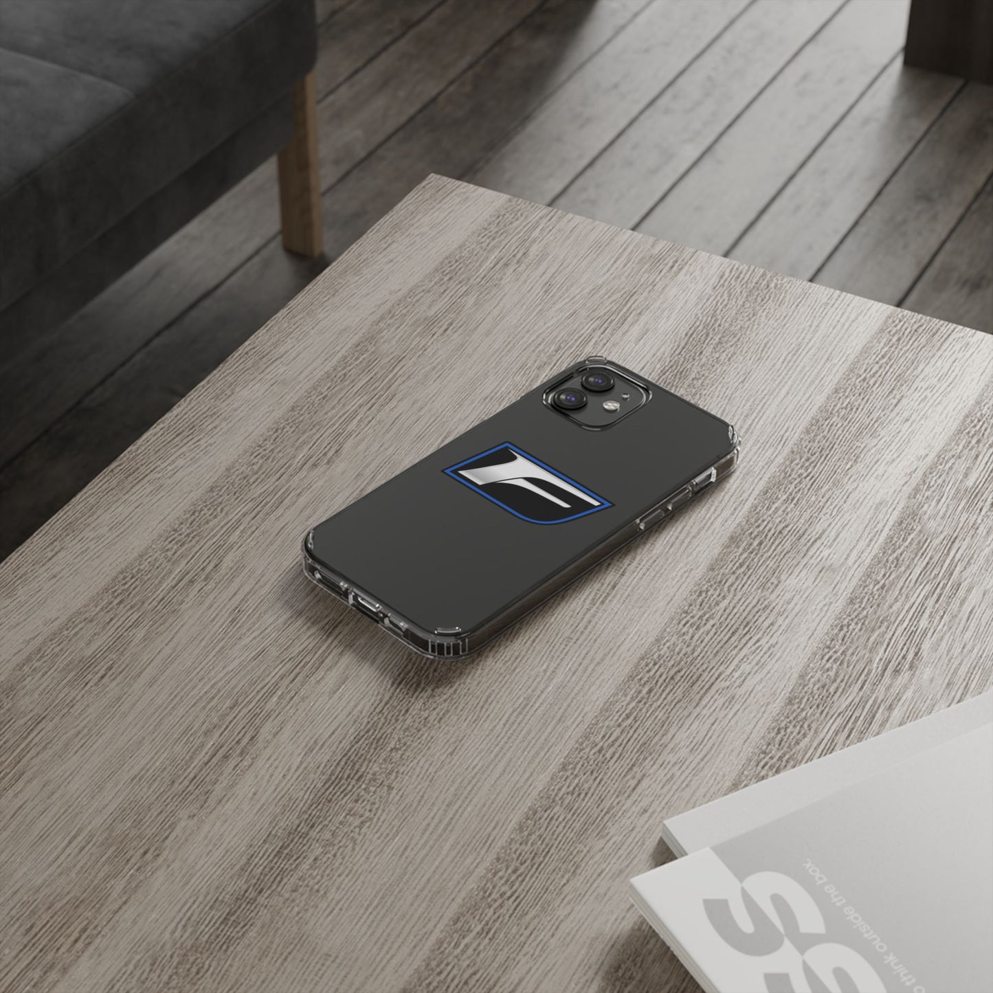 Clear Impact-Resistant Phone Case — Blue Shield Logo