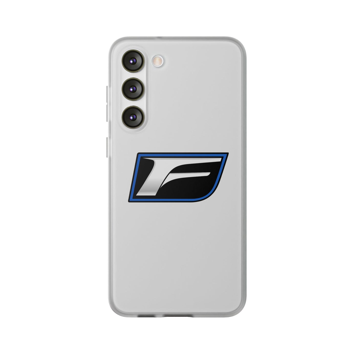 Flexi Phone Case — Sleek Black & Blue 'F' Logo Protective Cover