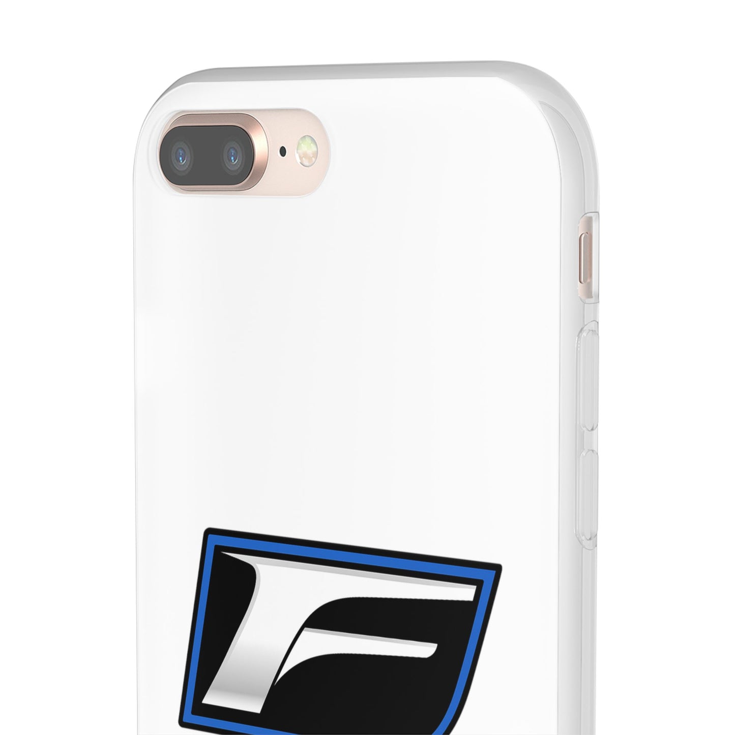 Flexi Phone Case — Sleek Black & Blue 'F' Logo Protective Cover