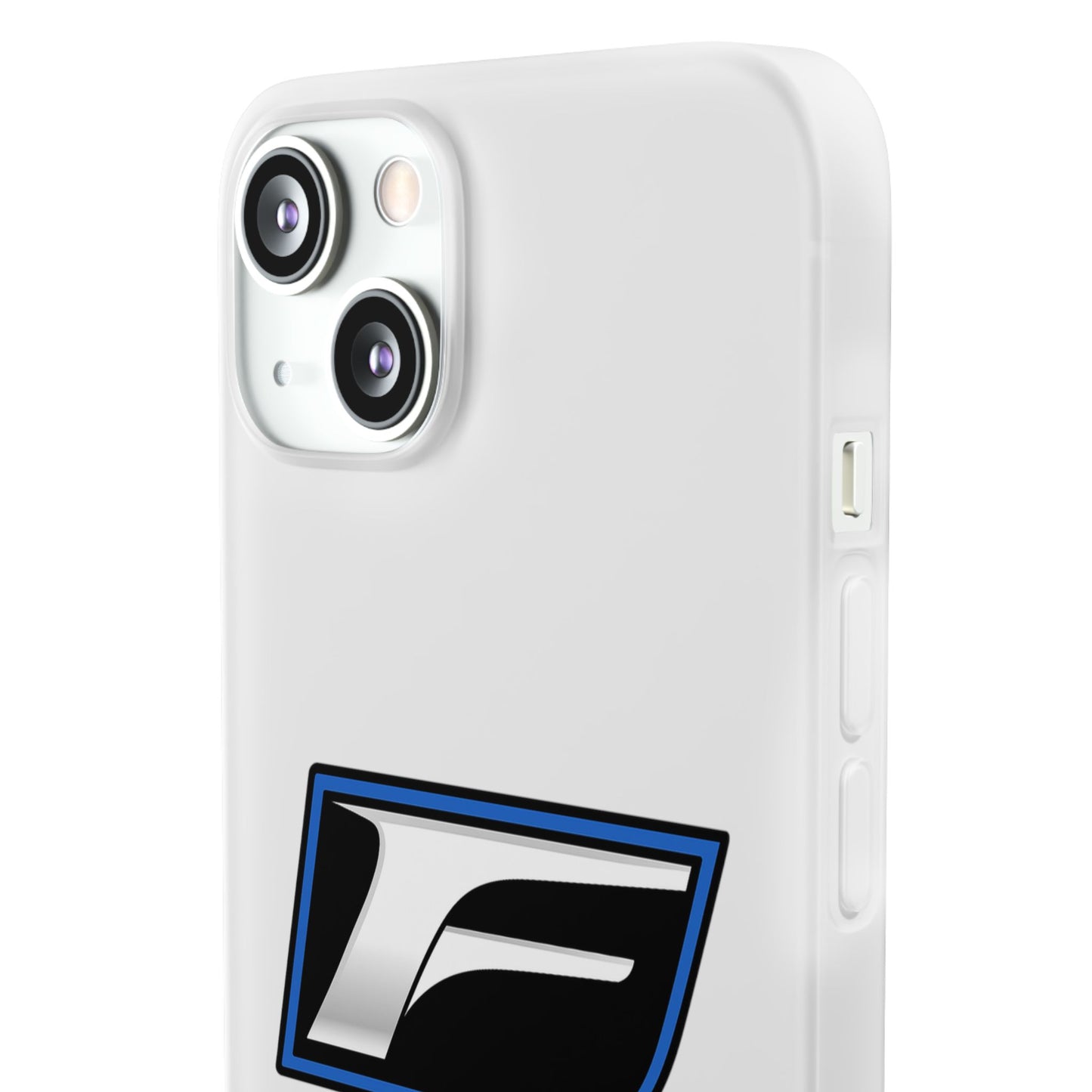 Flexi Phone Case — Sleek Black & Blue 'F' Logo Protective Cover