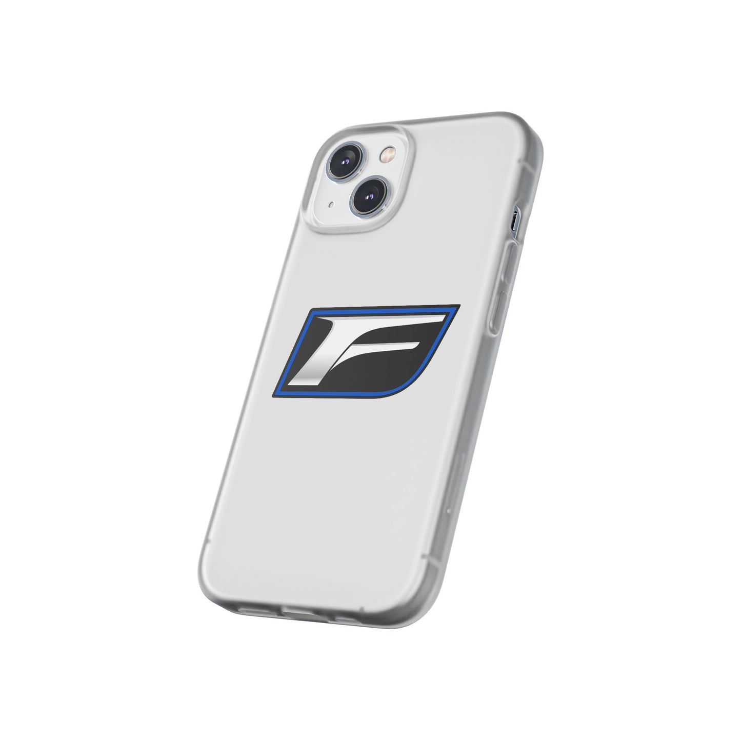 Flexi Phone Case — Sleek Black & Blue 'F' Logo Protective Cover