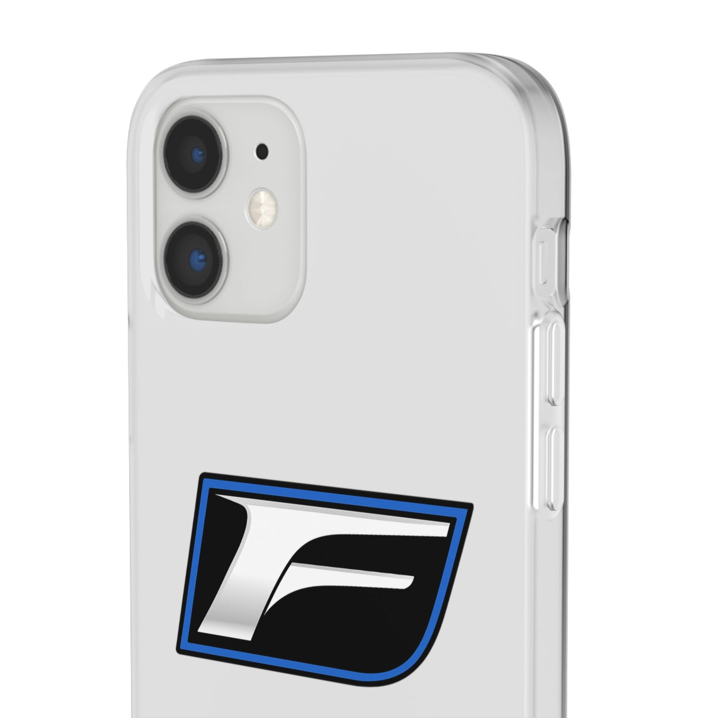 Flexi Phone Case — Sleek Black & Blue 'F' Logo Protective Cover