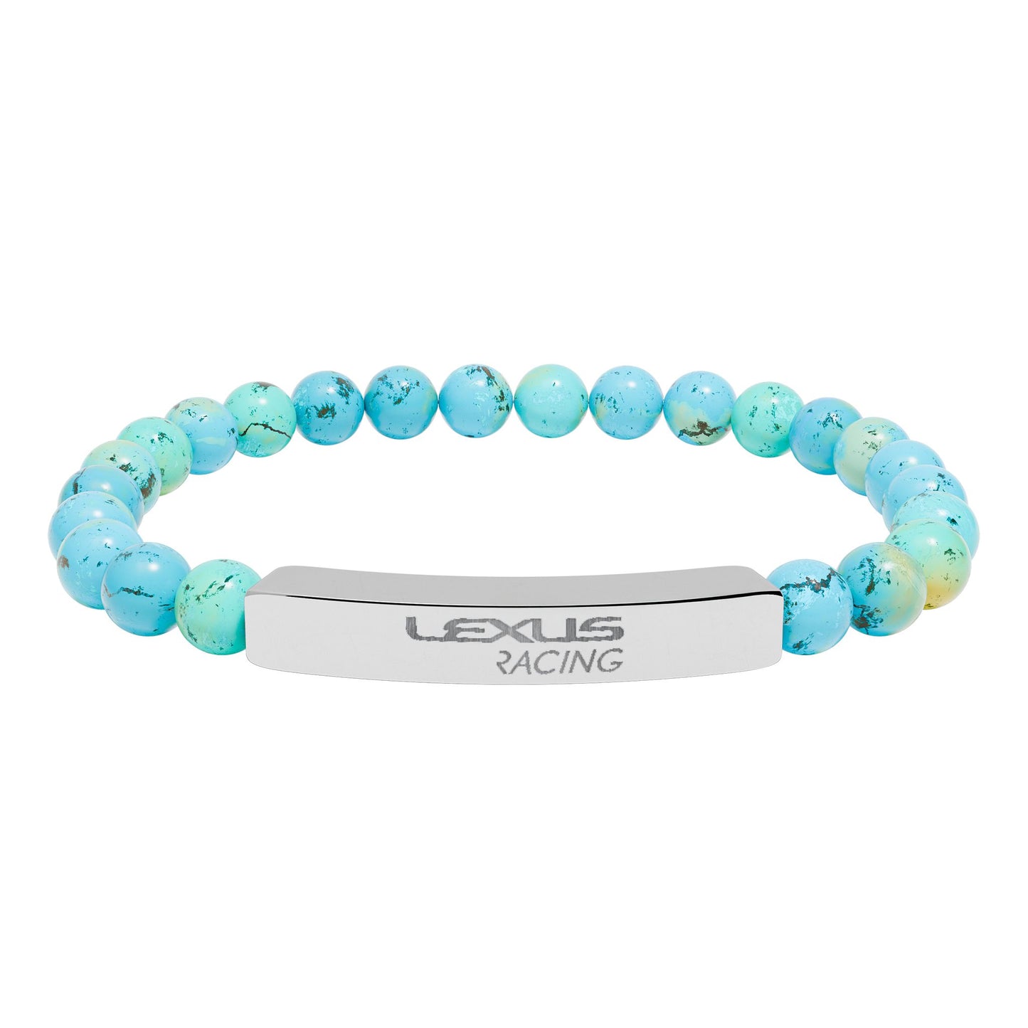 Engravable Natural Stone Stretch Bar Bracelet – Personalized Beaded Bracelet