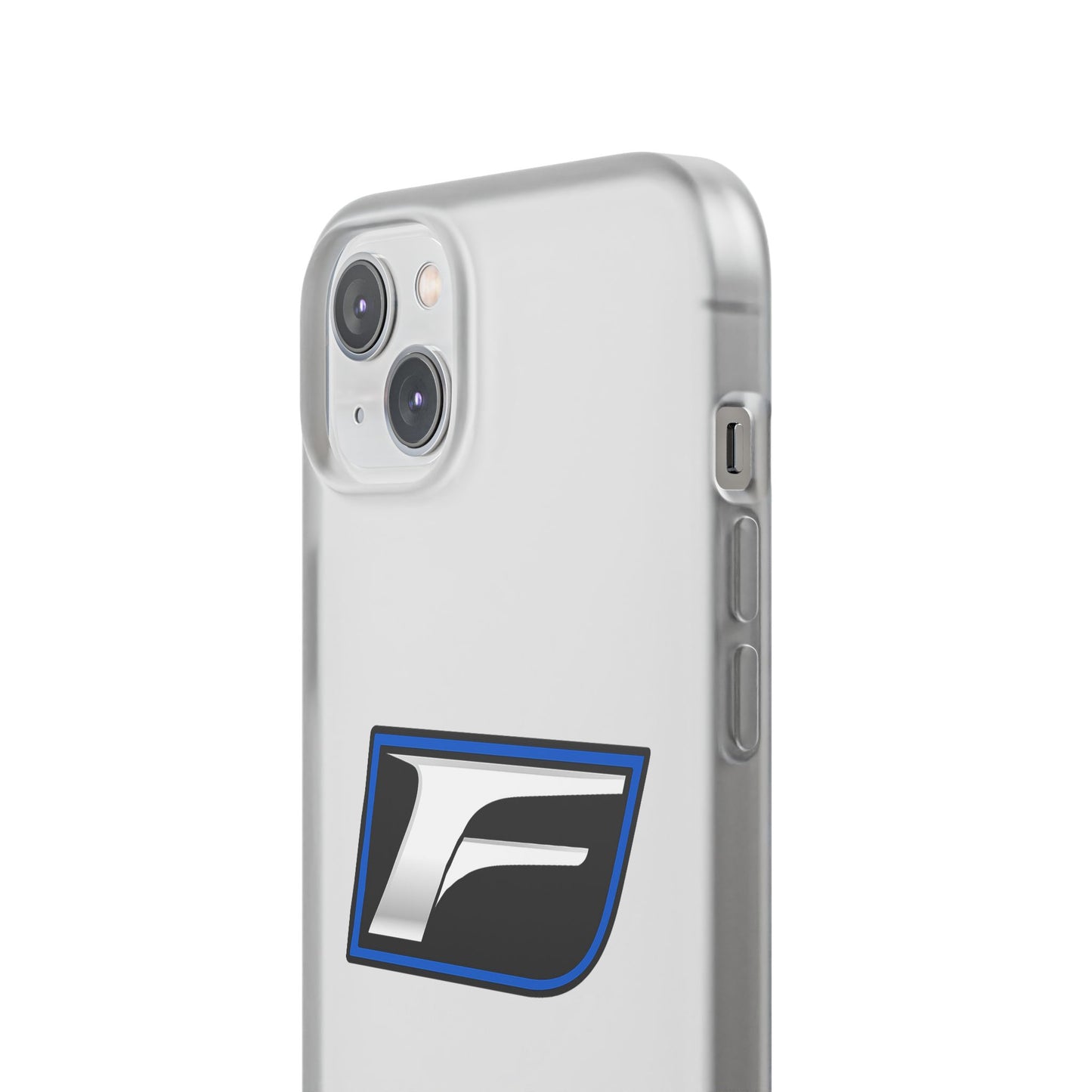 Flexi Phone Case — Sleek Black & Blue 'F' Logo Protective Cover