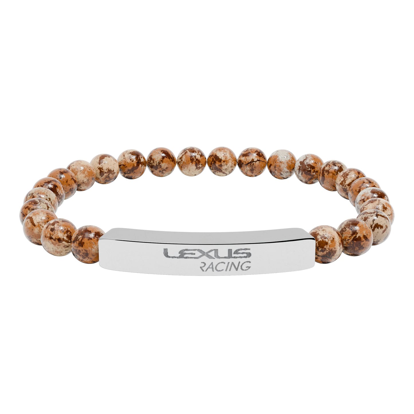 Engravable Natural Stone Stretch Bar Bracelet – Personalized Beaded Bracelet