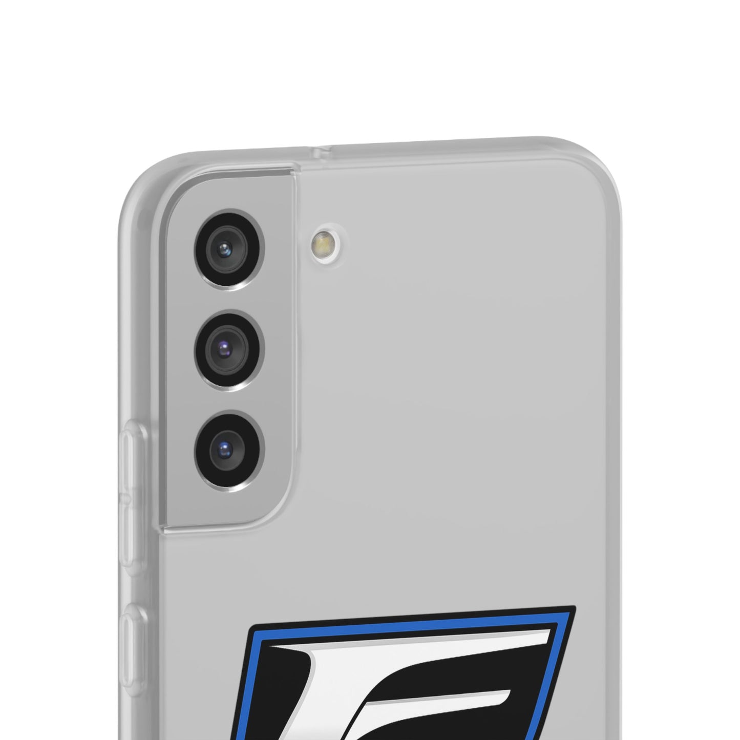 Flexi Phone Case — Sleek Black & Blue 'F' Logo Protective Cover