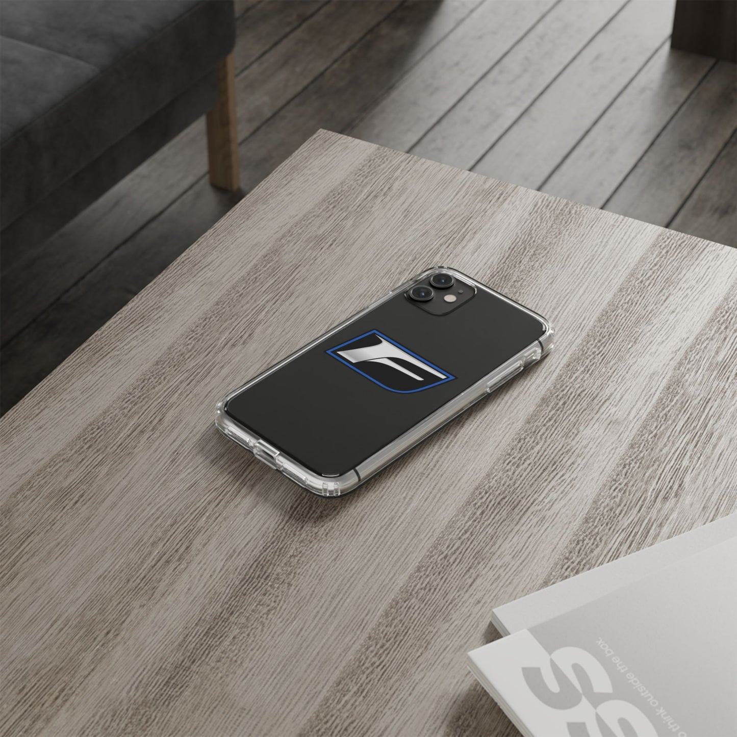 Clear Impact-Resistant Phone Case — Blue Shield Logo