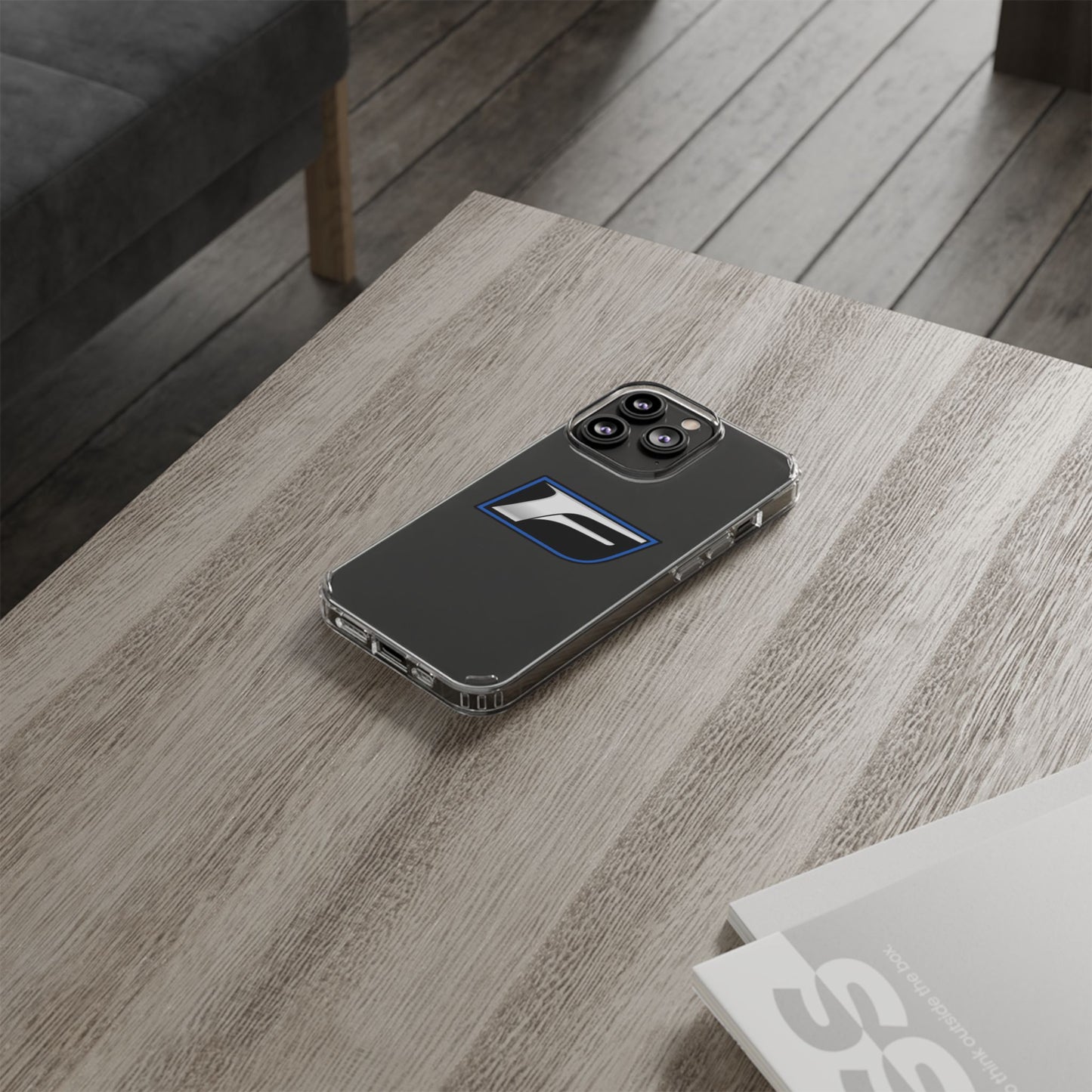 Clear Impact-Resistant Phone Case — Blue Shield Logo