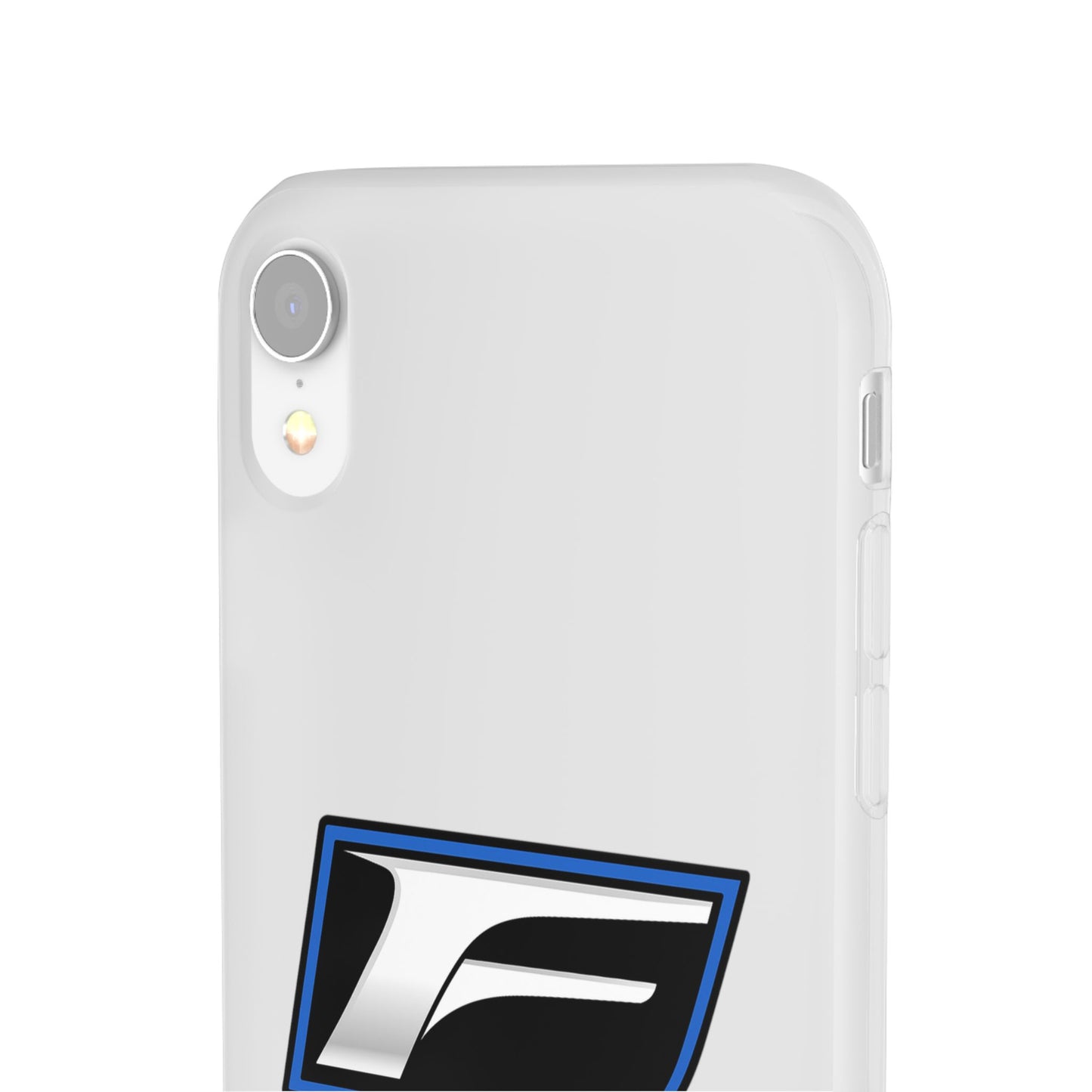 Flexi Phone Case — Sleek Black & Blue 'F' Logo Protective Cover