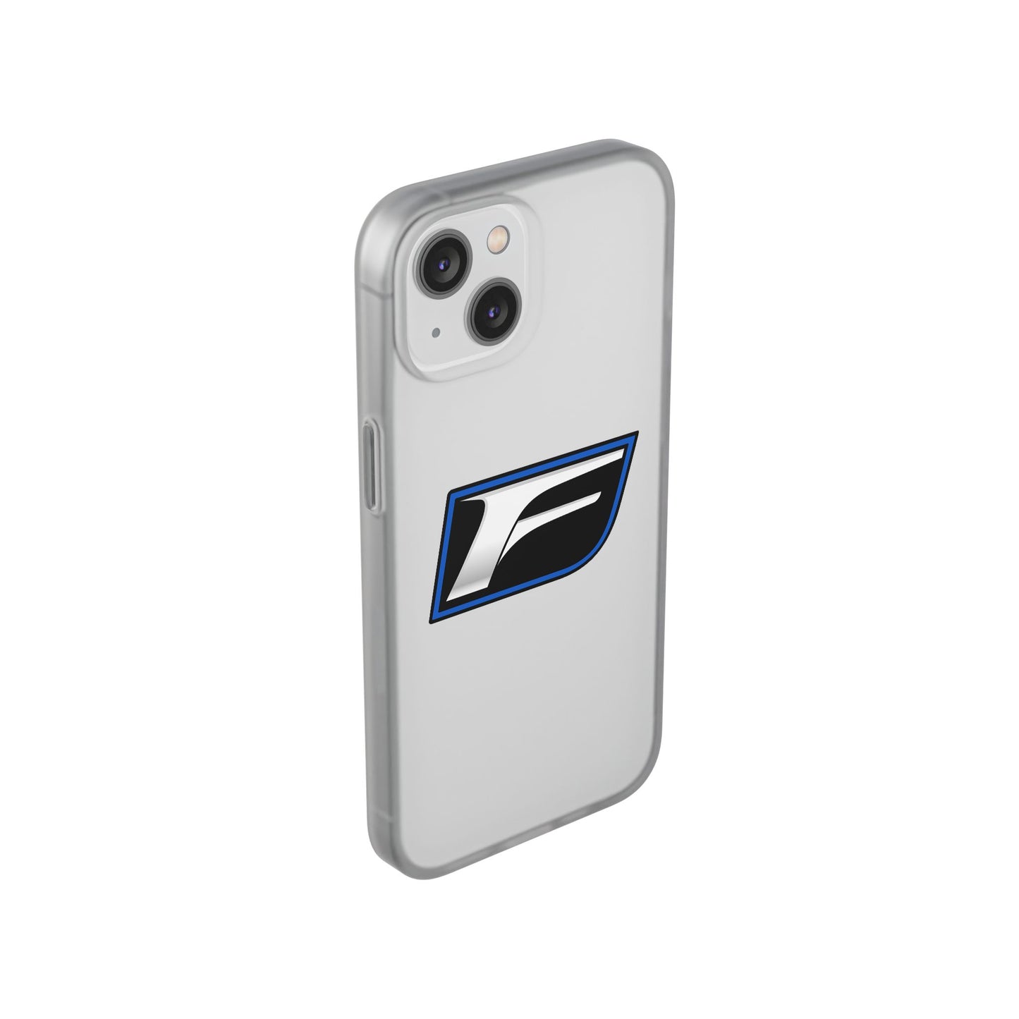 Flexi Phone Case — Sleek Black & Blue 'F' Logo Protective Cover