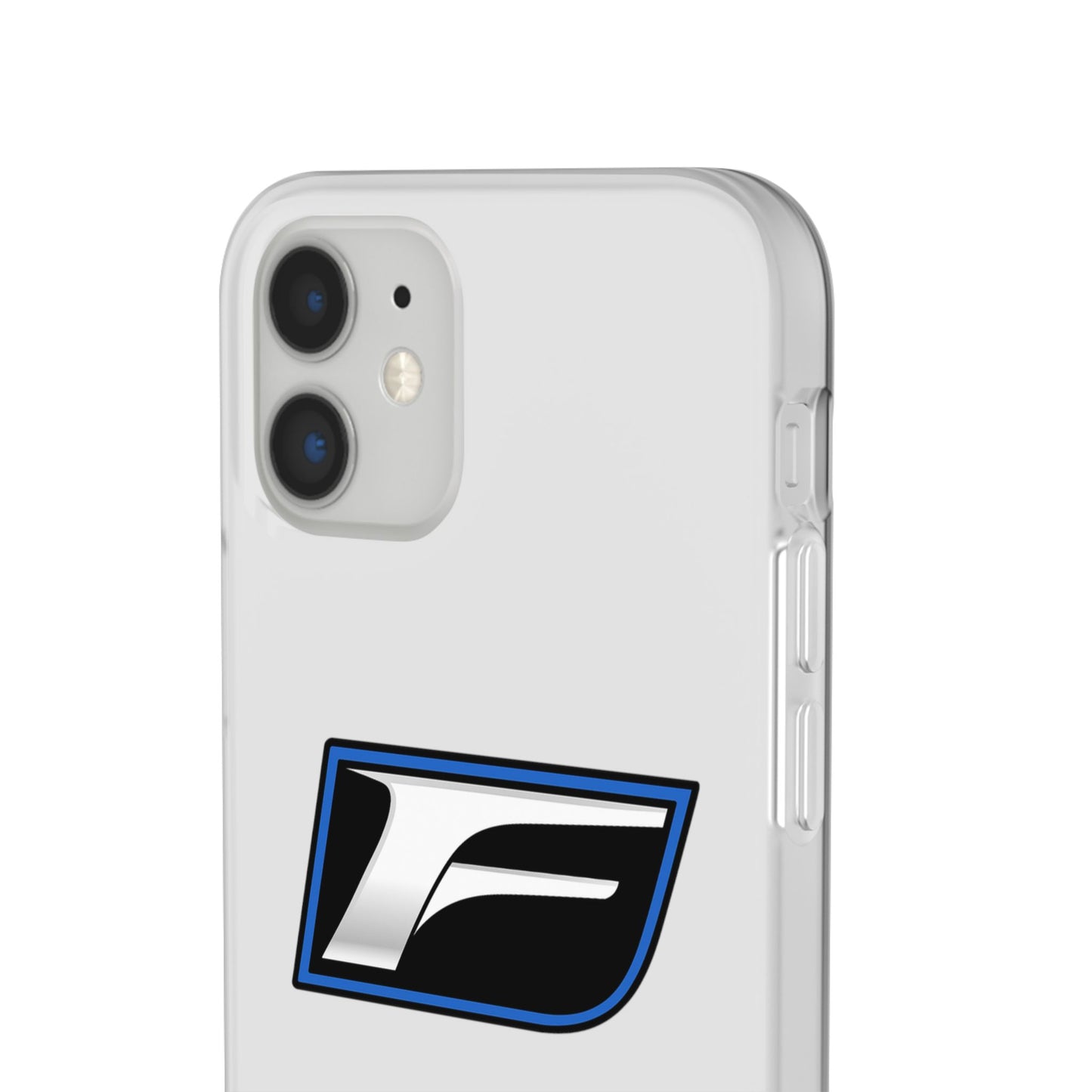 Flexi Phone Case — Sleek Black & Blue 'F' Logo Protective Cover