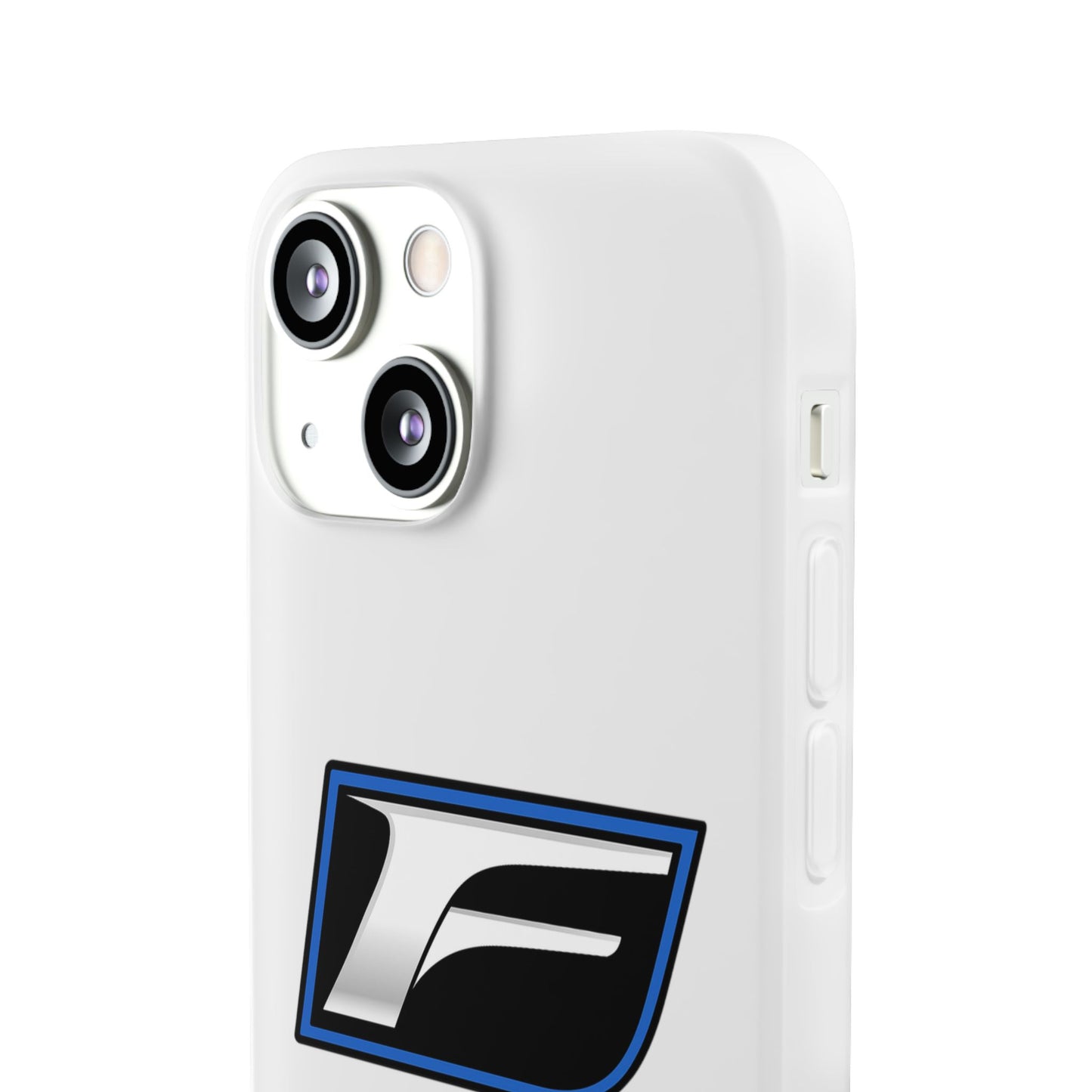 Flexi Phone Case — Sleek Black & Blue 'F' Logo Protective Cover