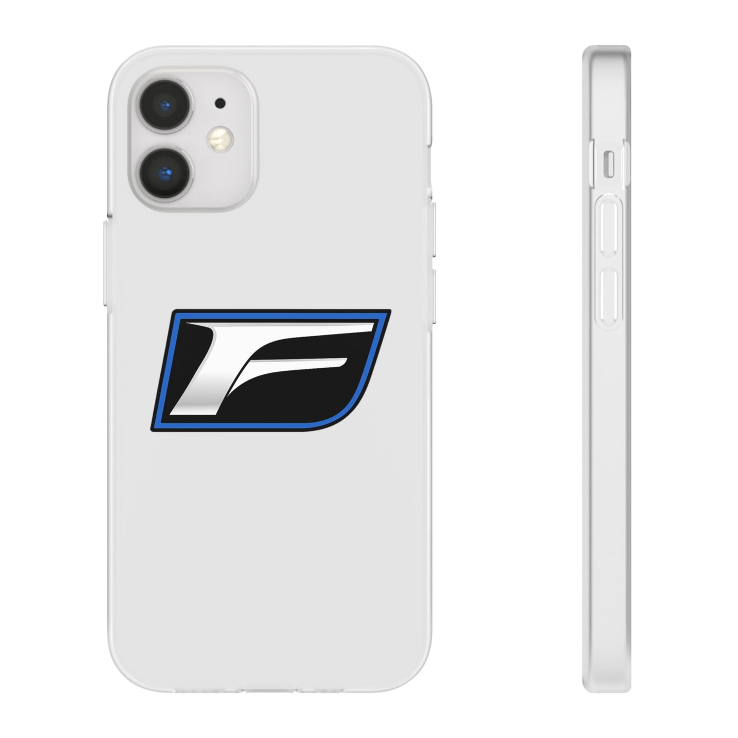 Flexi Phone Case — Sleek Black & Blue 'F' Logo Protective Cover