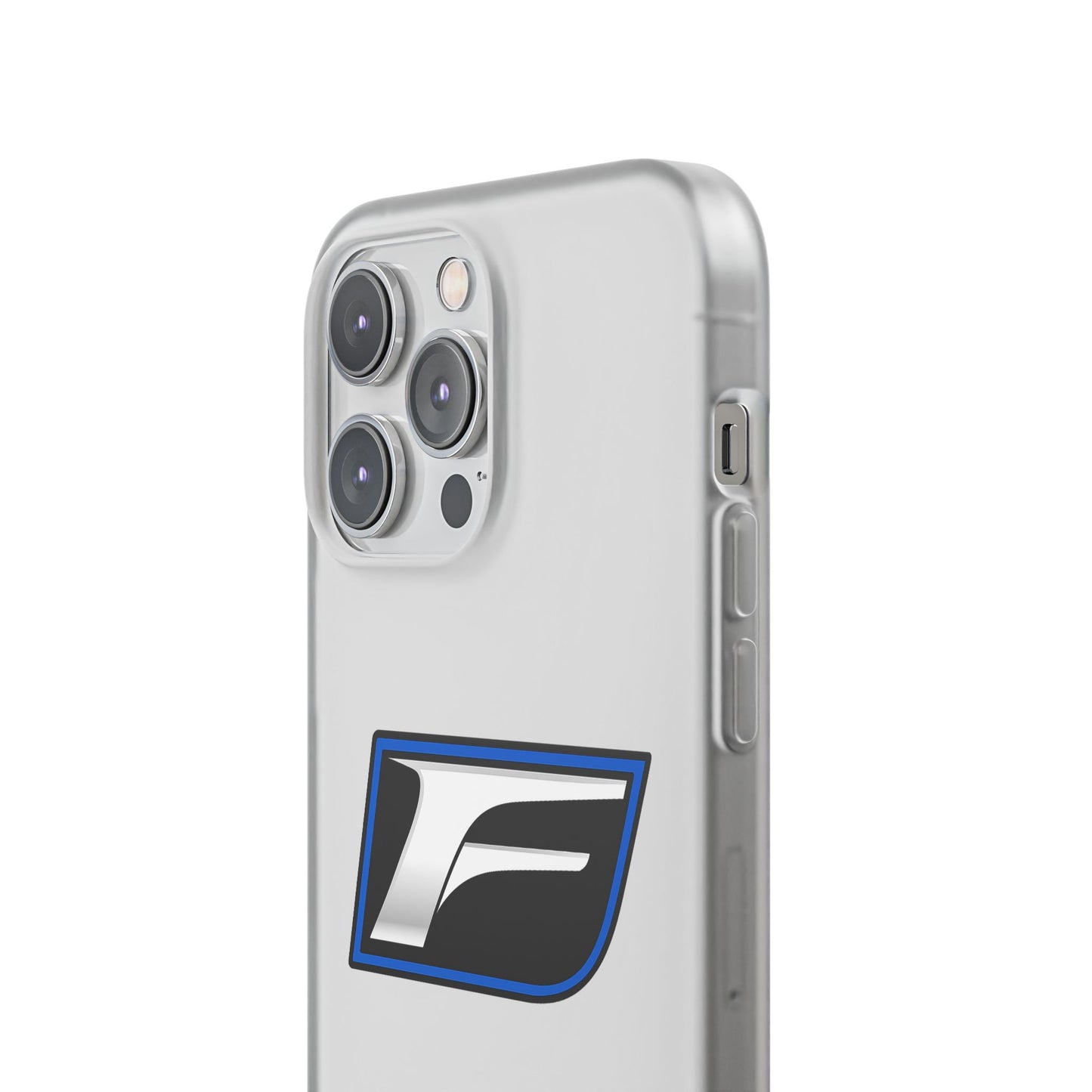 Flexi Phone Case — Sleek Black & Blue 'F' Logo Protective Cover