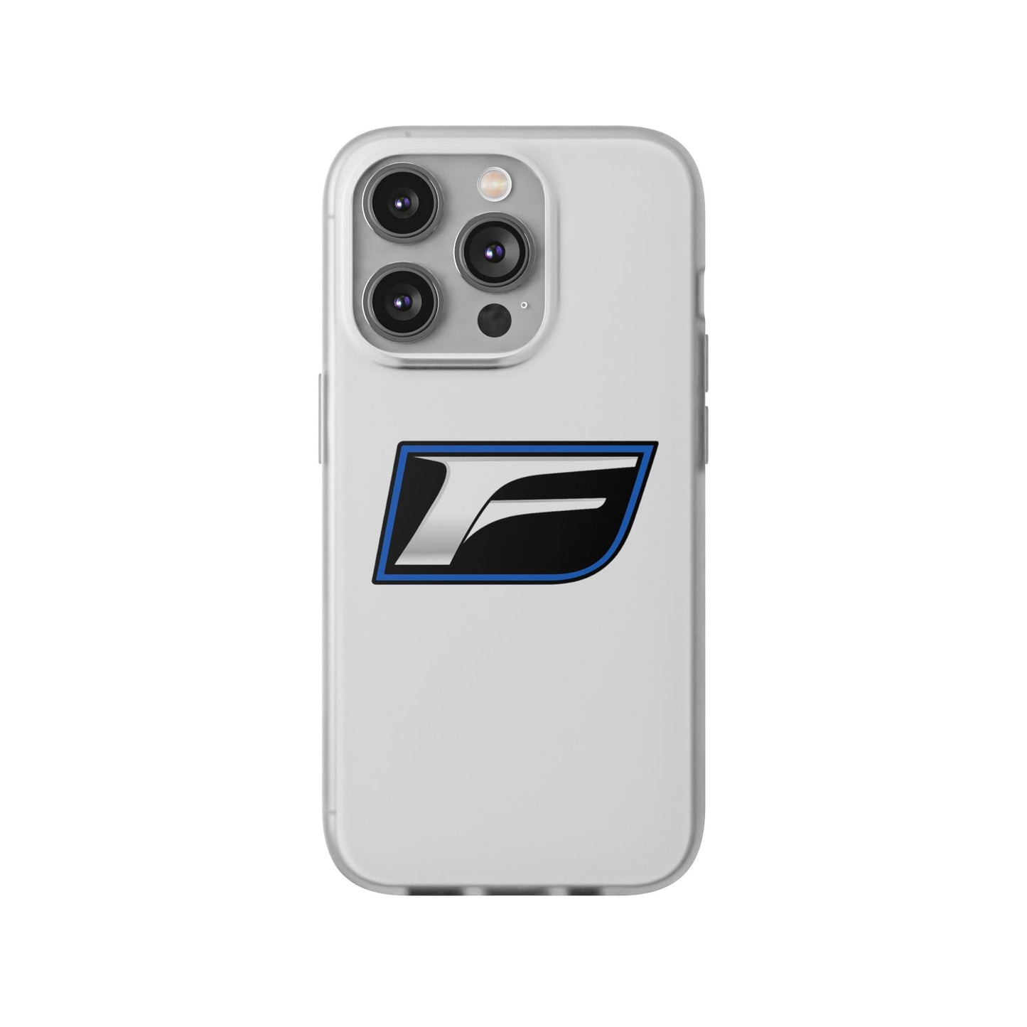 Flexi Phone Case — Sleek Black & Blue 'F' Logo Protective Cover