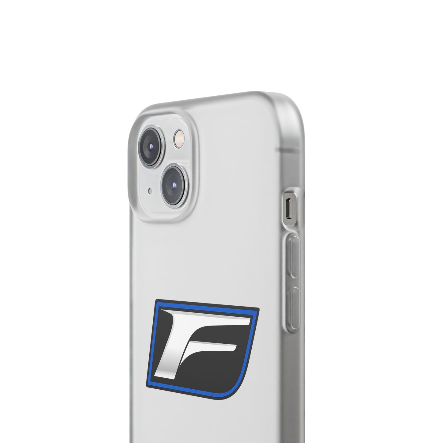 Flexi Phone Case — Sleek Black & Blue 'F' Logo Protective Cover
