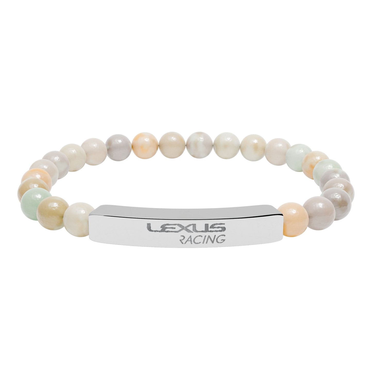 Engravable Natural Stone Stretch Bar Bracelet – Personalized Beaded Bracelet