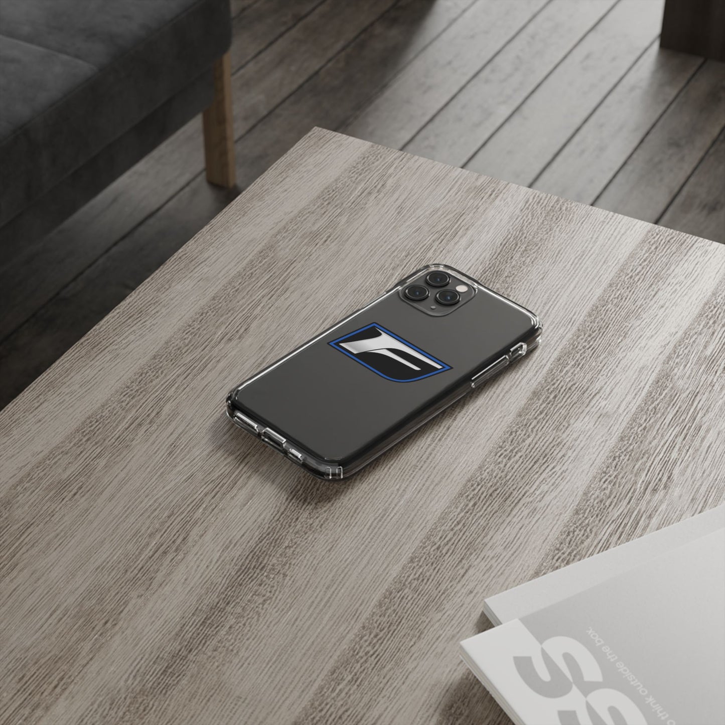 Clear Impact-Resistant Phone Case — Blue Shield Logo