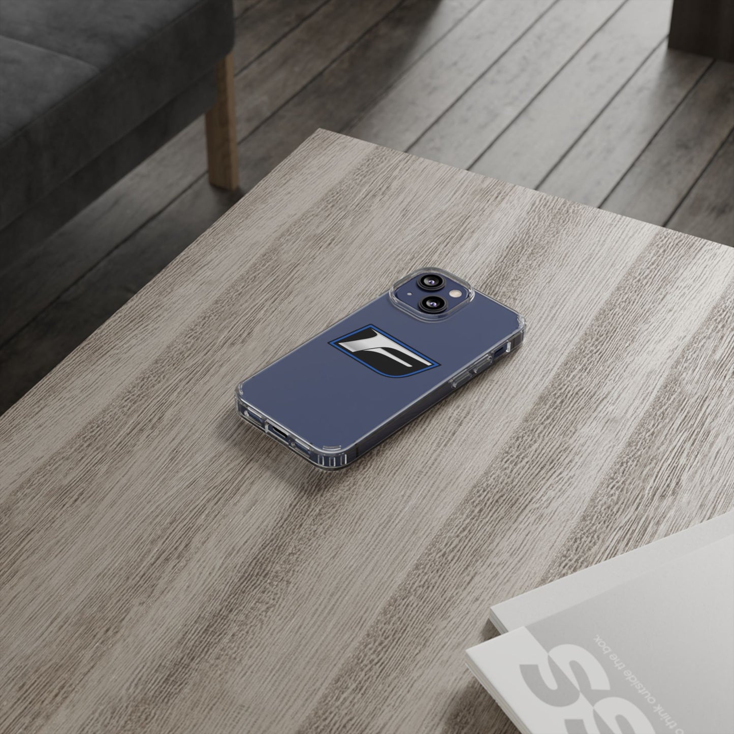 Clear Impact-Resistant Phone Case — Blue Shield Logo