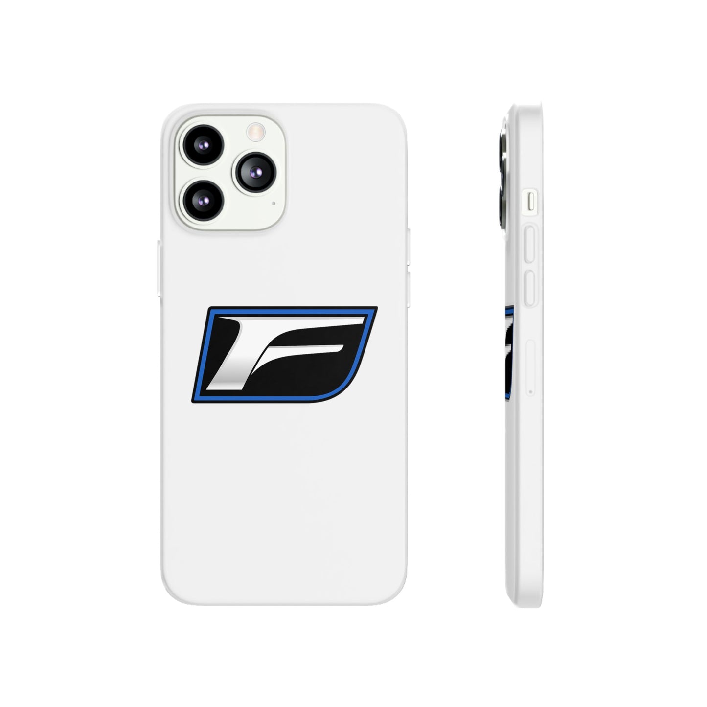 Flexi Phone Case — Sleek Black & Blue 'F' Logo Protective Cover