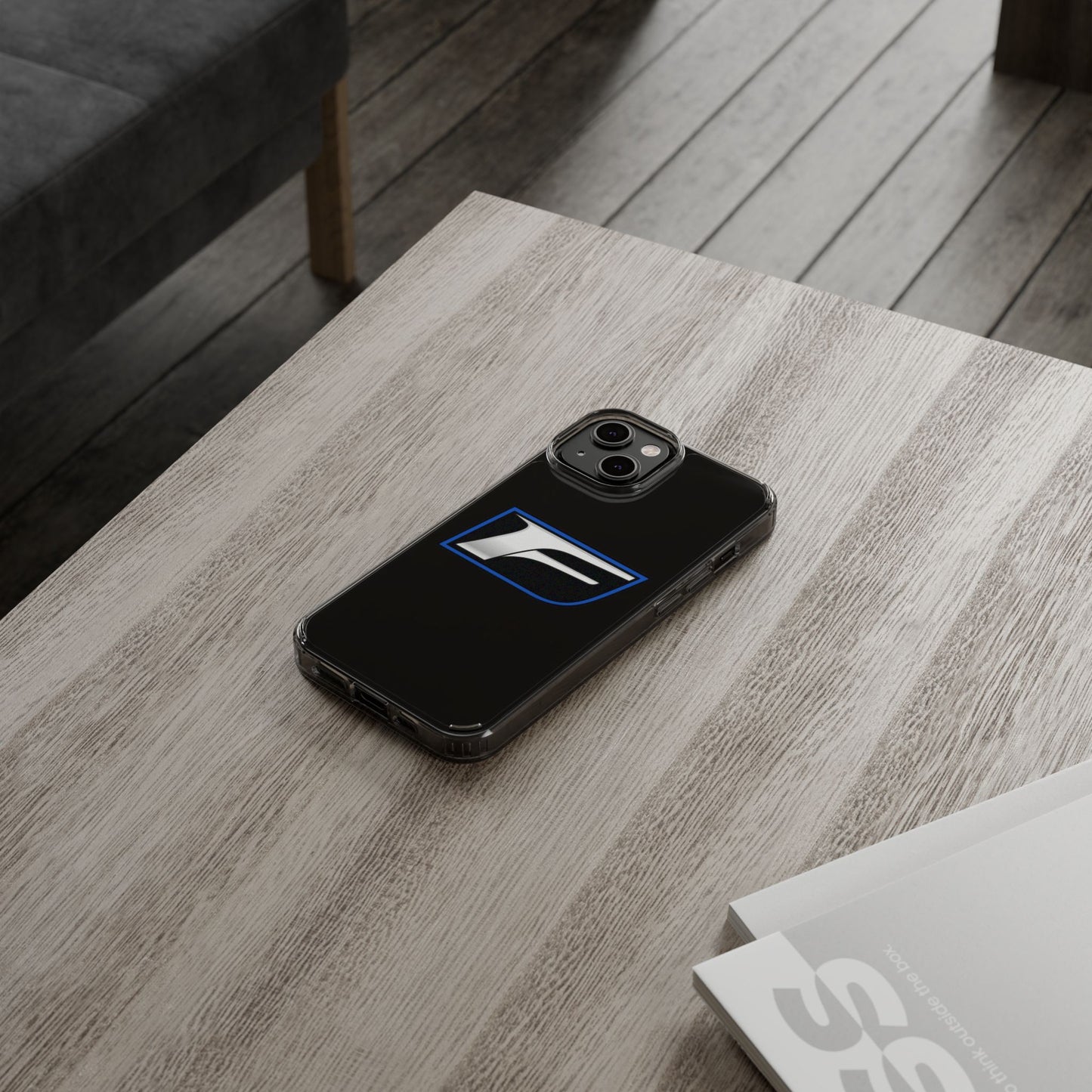 Clear Impact-Resistant Phone Case — Blue Shield Logo