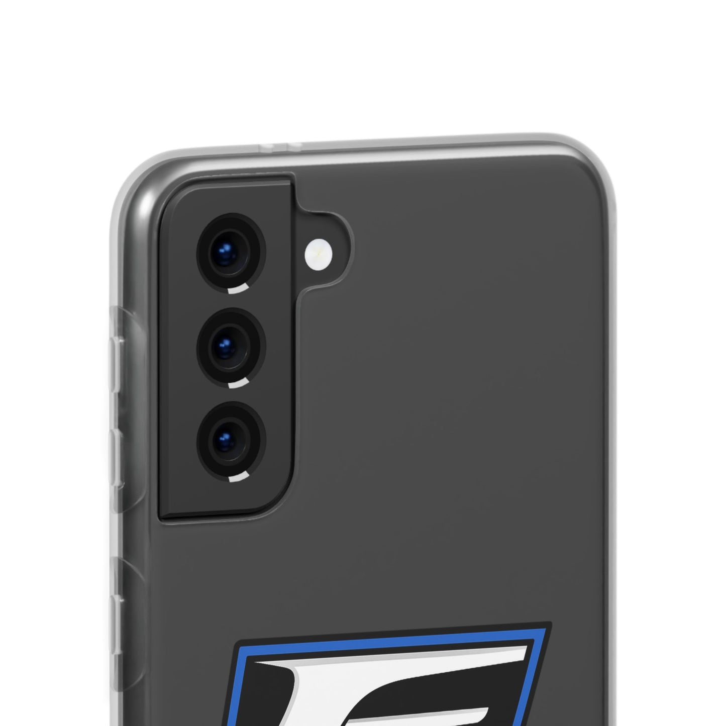 Flexi Phone Case — Sleek Black & Blue 'F' Logo Protective Cover