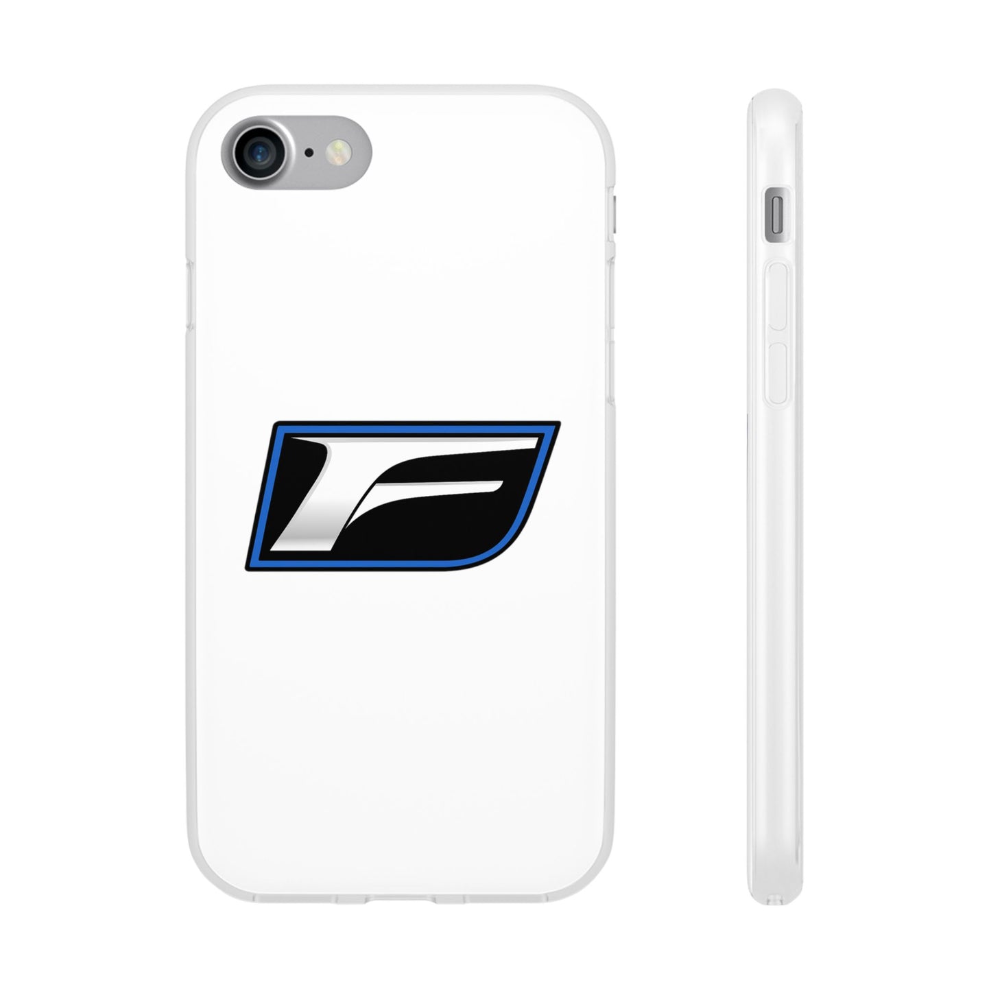 Flexi Phone Case — Sleek Black & Blue 'F' Logo Protective Cover
