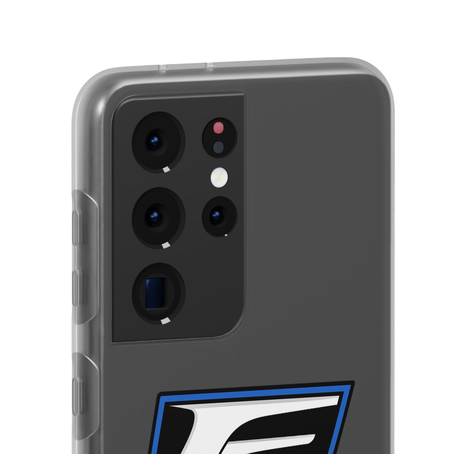 Flexi Phone Case — Sleek Black & Blue 'F' Logo Protective Cover