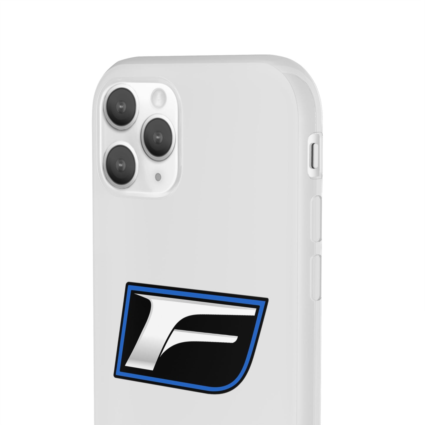 Flexi Phone Case — Sleek Black & Blue 'F' Logo Protective Cover