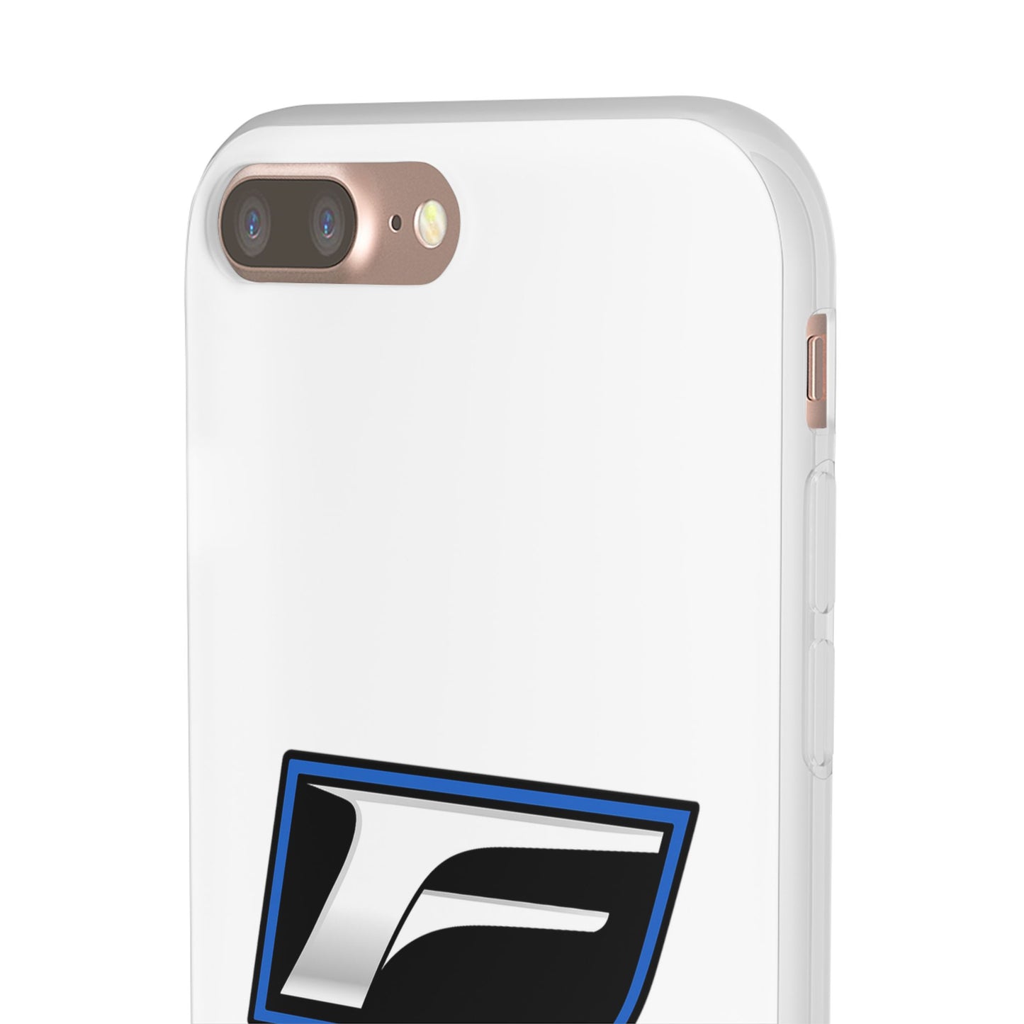 Flexi Phone Case — Sleek Black & Blue 'F' Logo Protective Cover