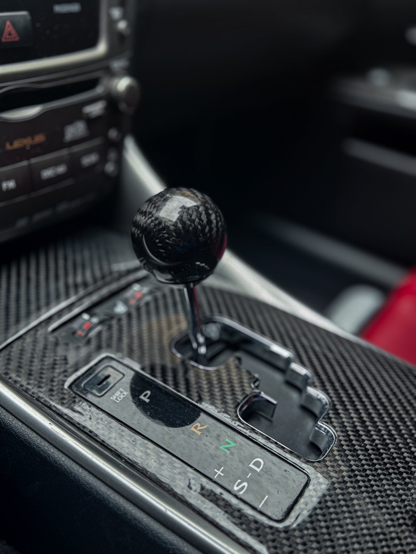 Lexus 2IS Shift Knob - Carbon Fiber Black Ball