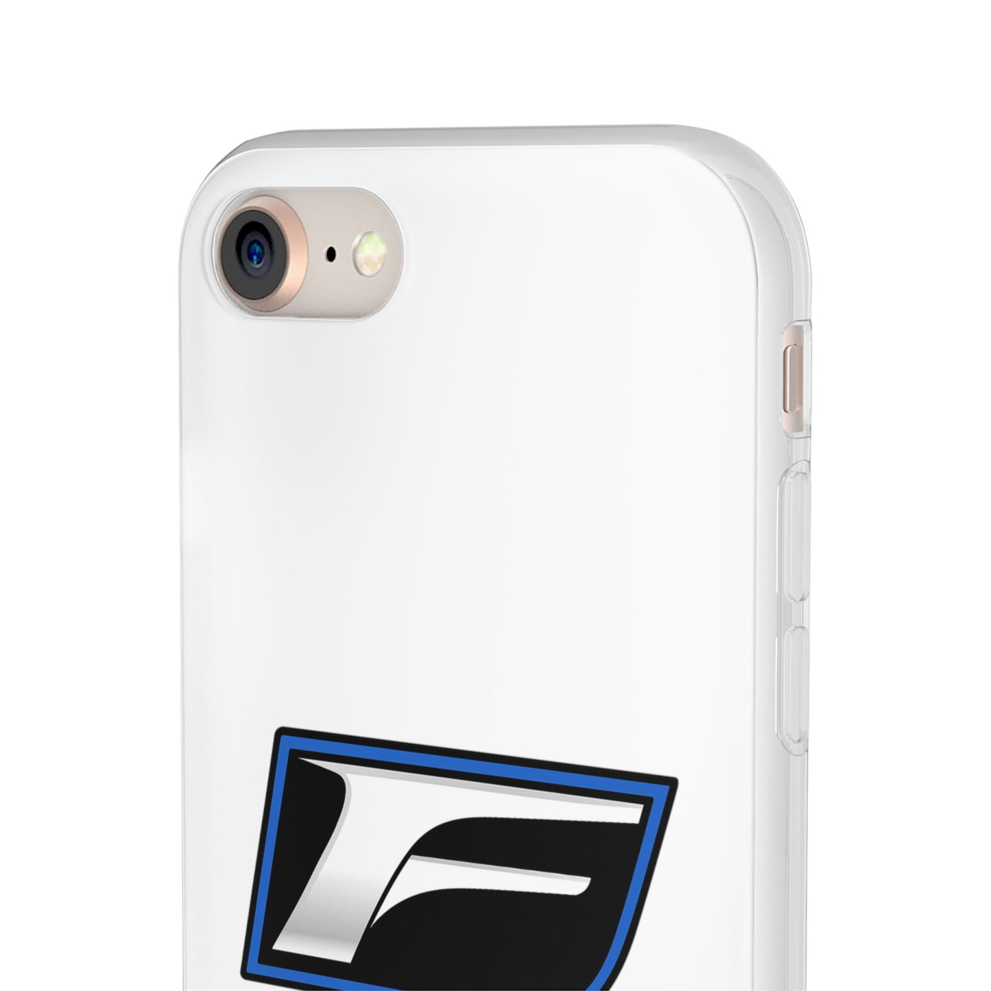 Flexi Phone Case — Sleek Black & Blue 'F' Logo Protective Cover