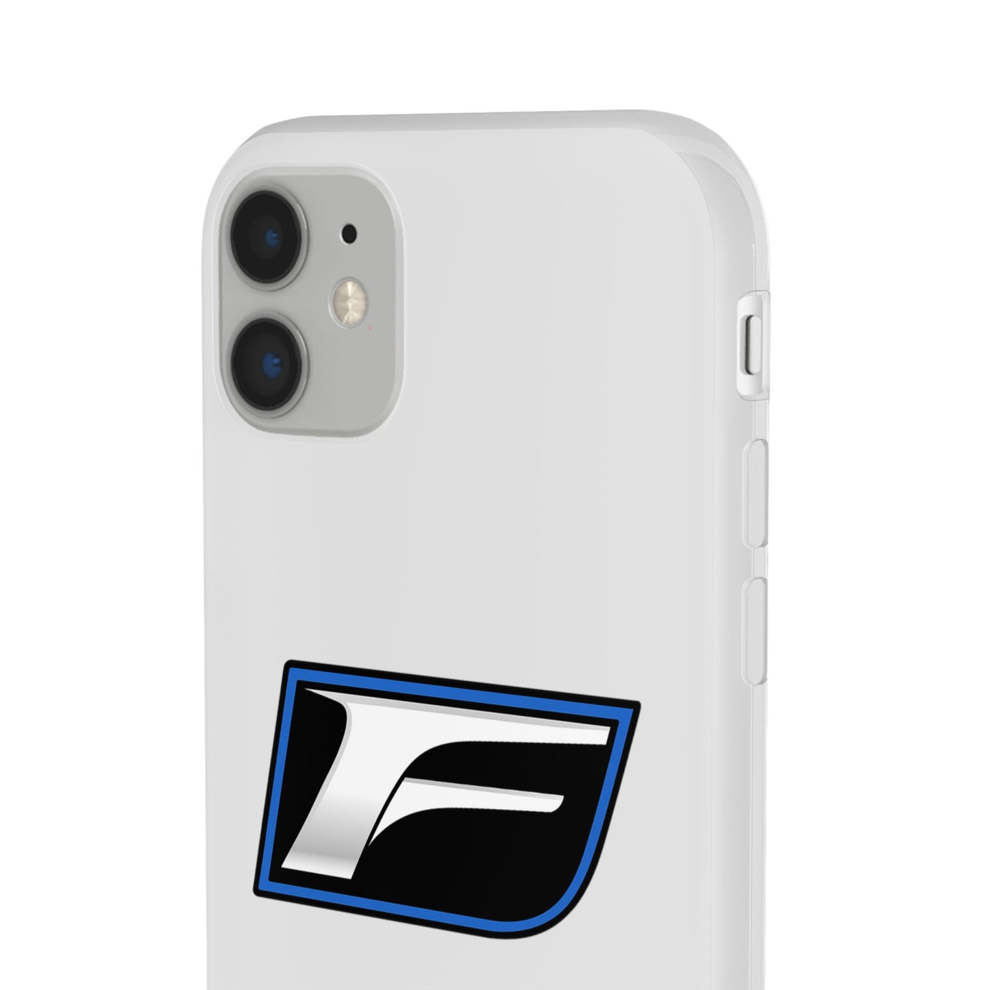 Flexi Phone Case — Sleek Black & Blue 'F' Logo Protective Cover