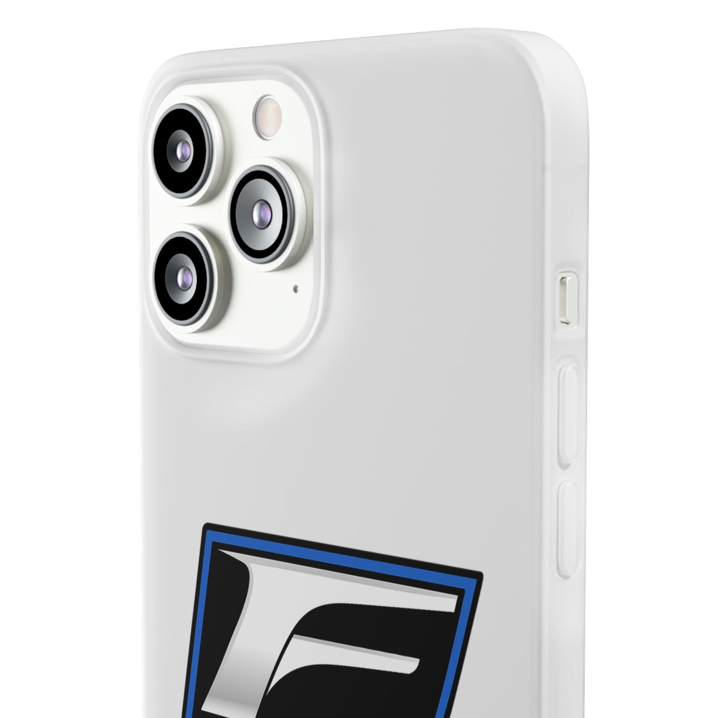 Flexi Phone Case — Sleek Black & Blue 'F' Logo Protective Cover