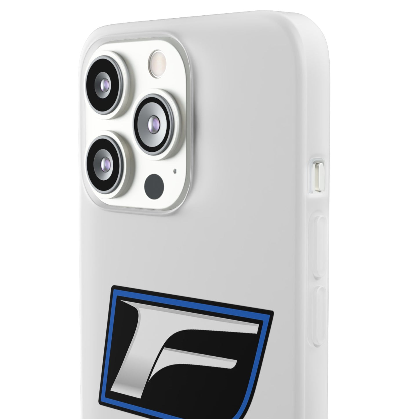 Flexi Phone Case — Sleek Black & Blue 'F' Logo Protective Cover