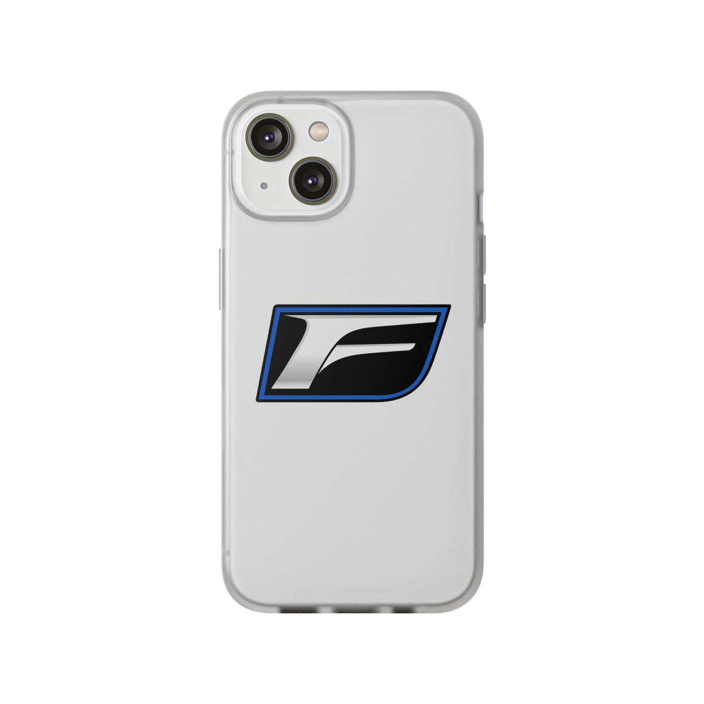 Flexi Phone Case — Sleek Black & Blue 'F' Logo Protective Cover