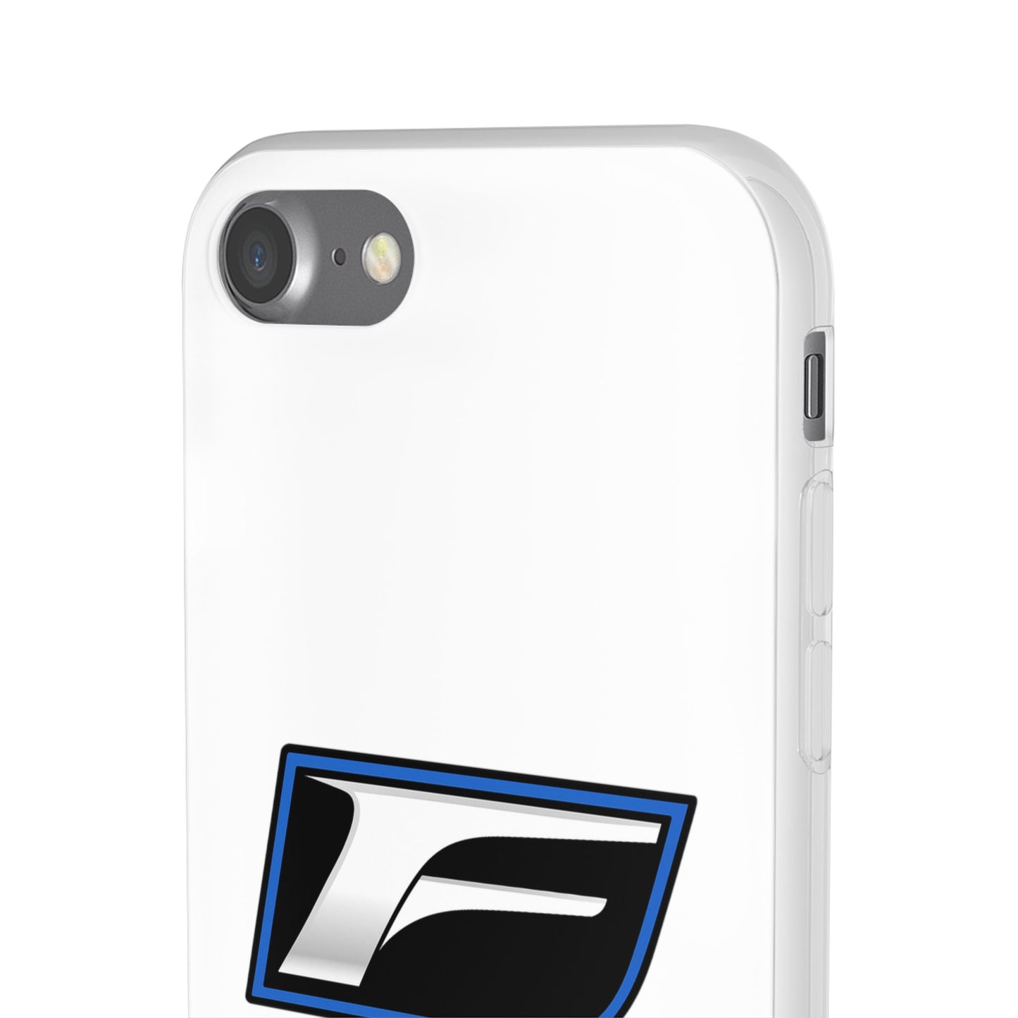 Flexi Phone Case — Sleek Black & Blue 'F' Logo Protective Cover