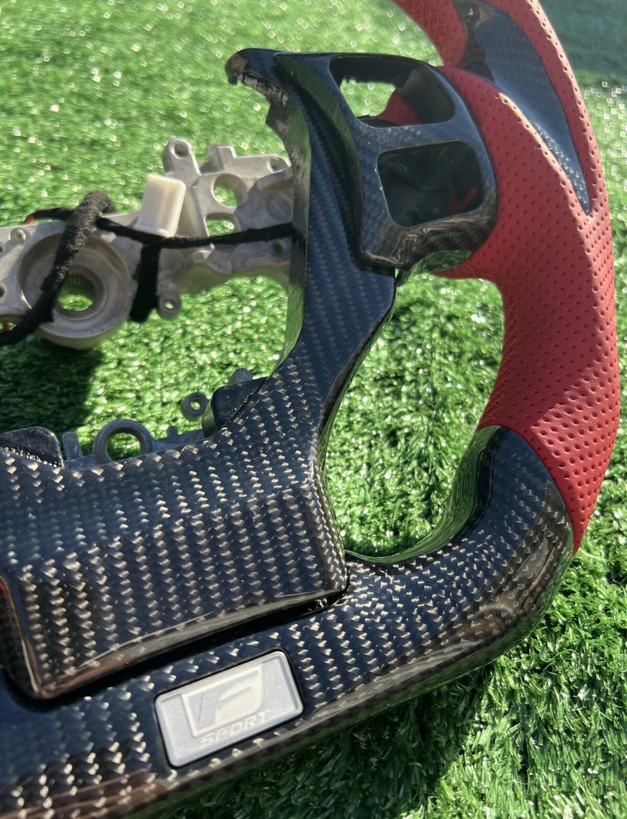 Lexus 2014+ Carbon Fiber Steering Wheel Red