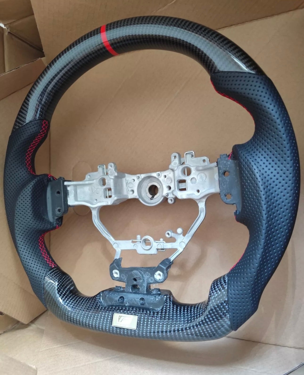 Lexus 2014+ Carbon Fiber Steering Wheel Red