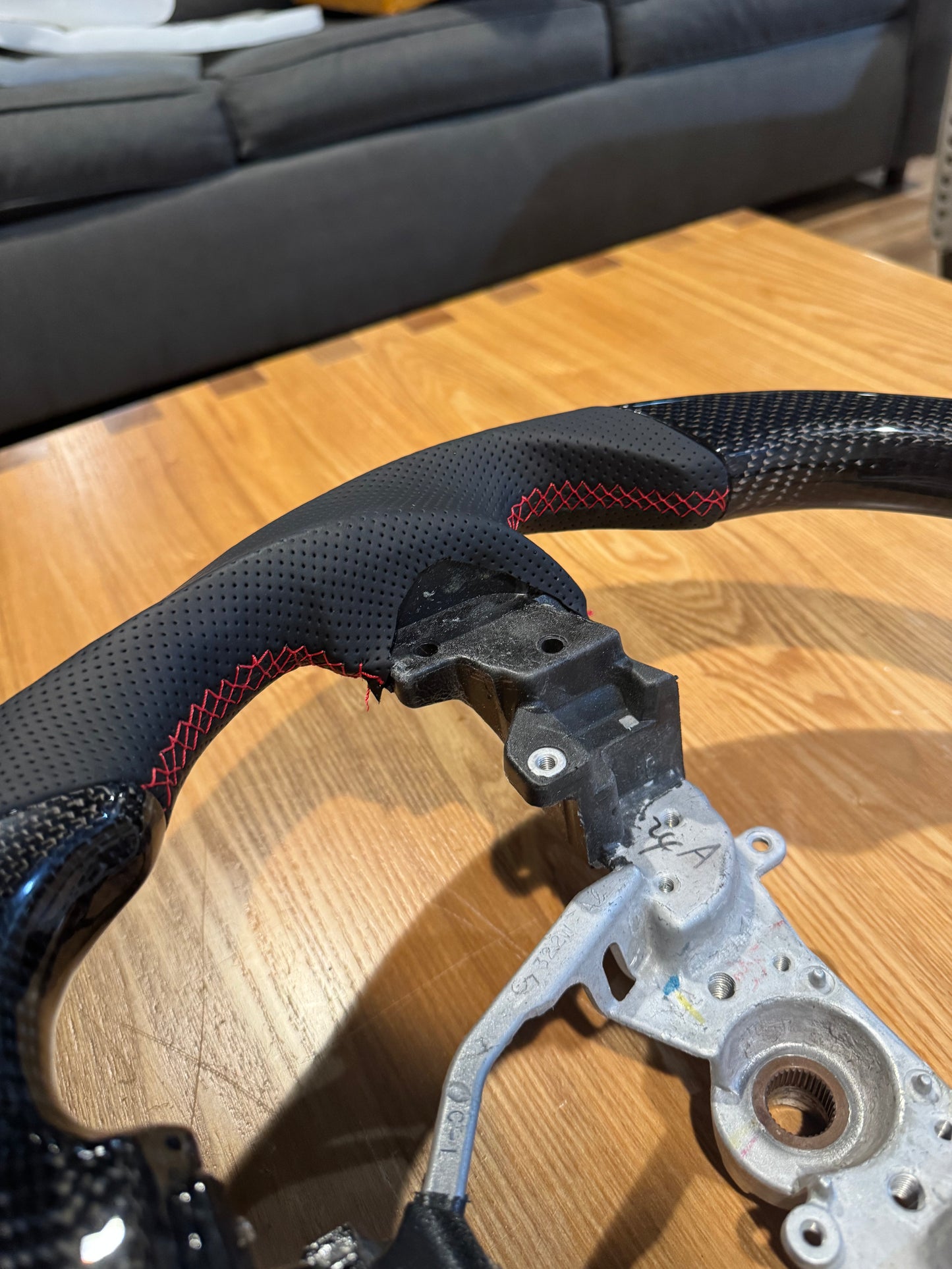 Lexus 2IS Carbon Fiber Steering Wheel CF/BLK/RED